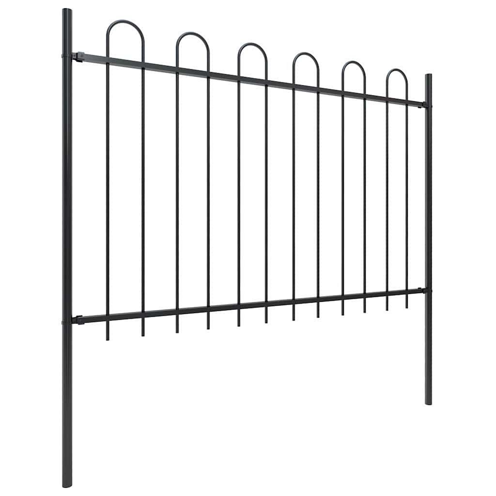 vidaXL Gartenzaun Gartenzaun mit Rundbogen Stahl günstig online kaufen