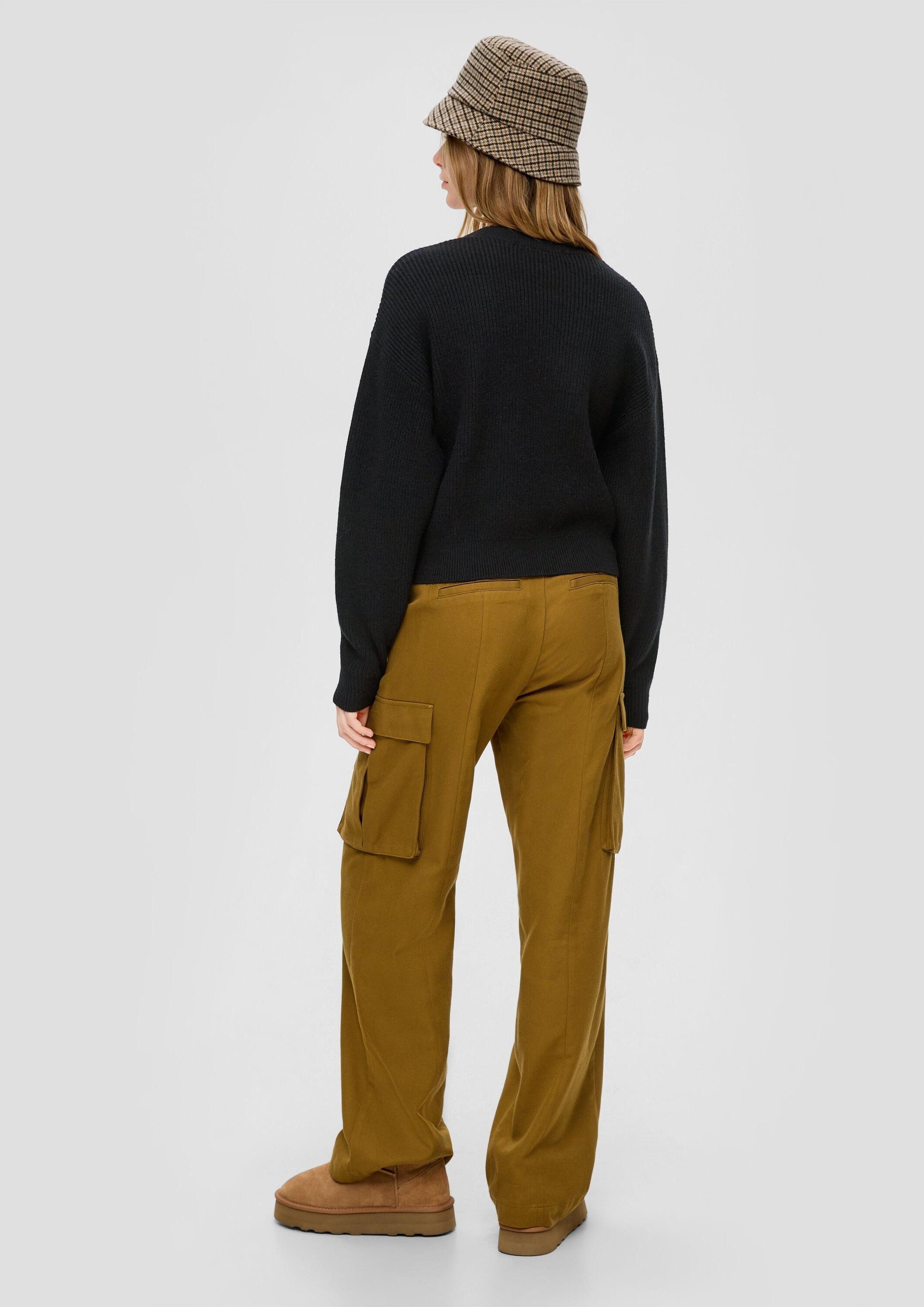 QS Longpullover Strickpullover Strickpullover aus Viskosemix