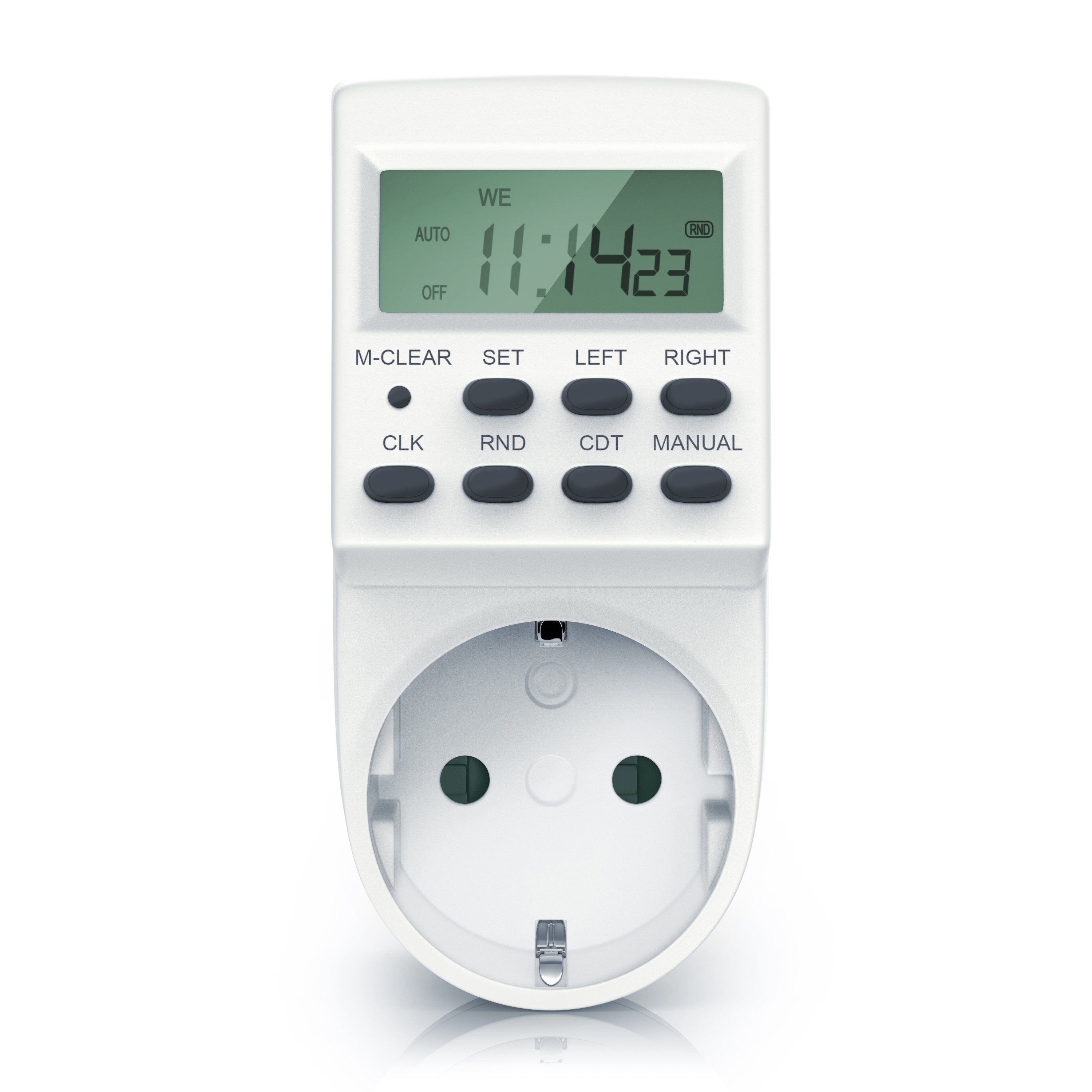 Brandson Zeitschaltuhr, digital, mit Kinderschutzsicherung, 1,5" LCD Display, 20 ON/OFF Programme