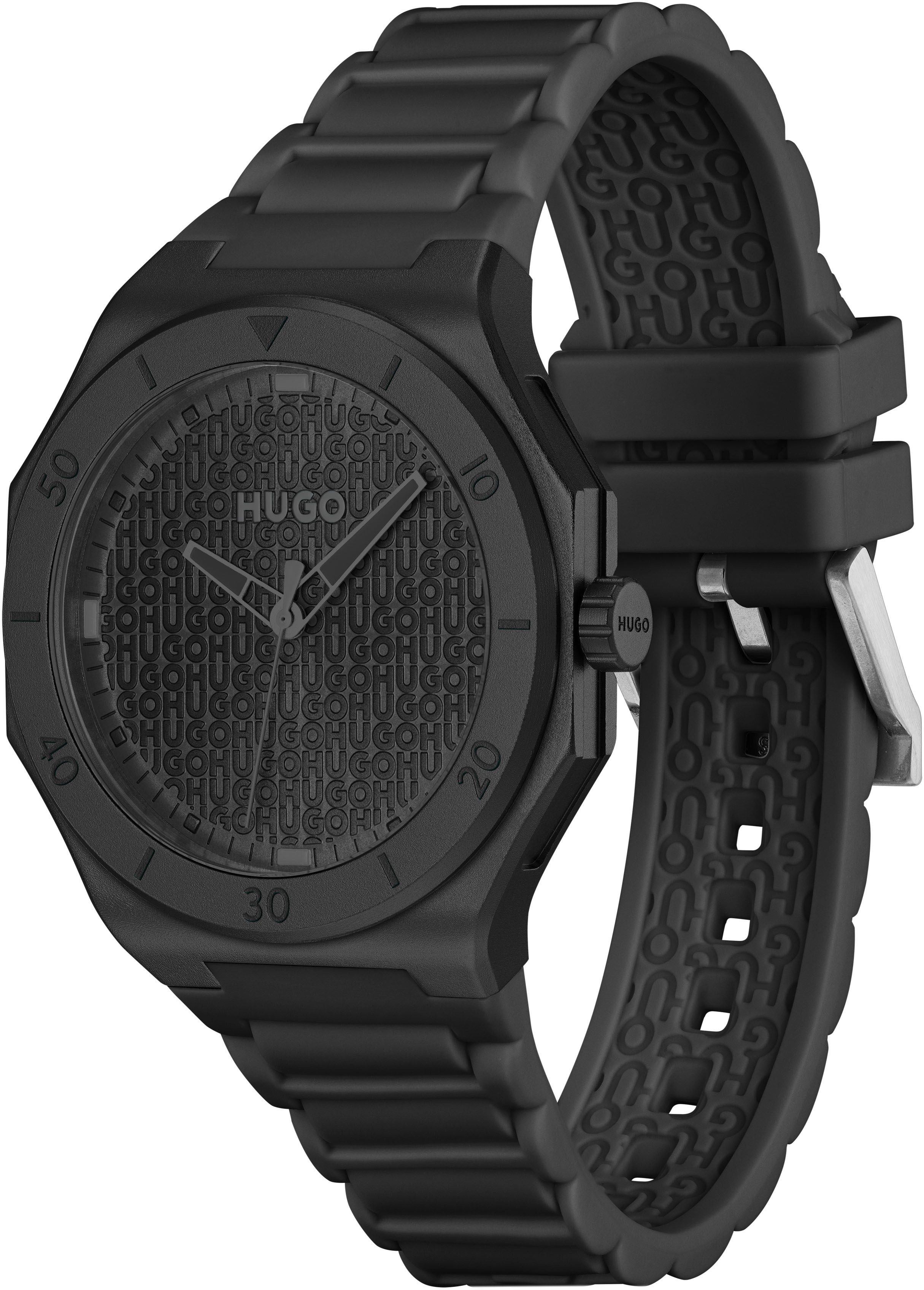 HUGO Quarzuhr #GRAIL LIGHT 1530396, Armbanduhr, Herrenuhr, Silikonarmband, günstig online kaufen