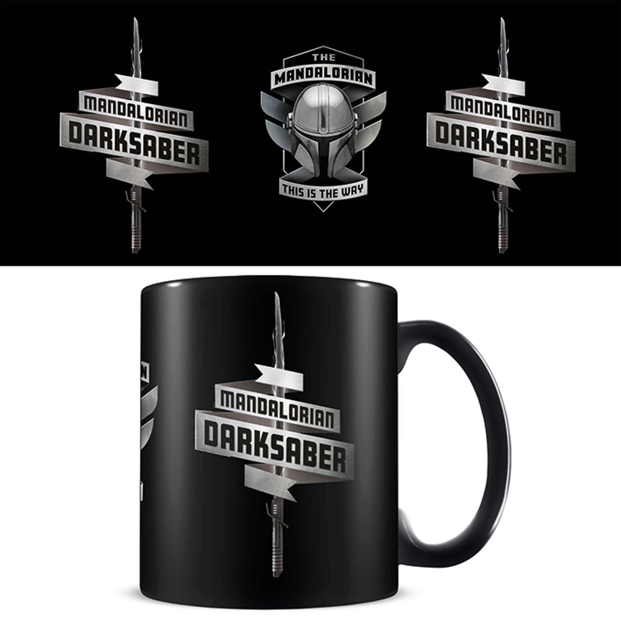 Tasse Star Wars - Lizenz Tassen 3D - The Mandalorian - Darksaber - black