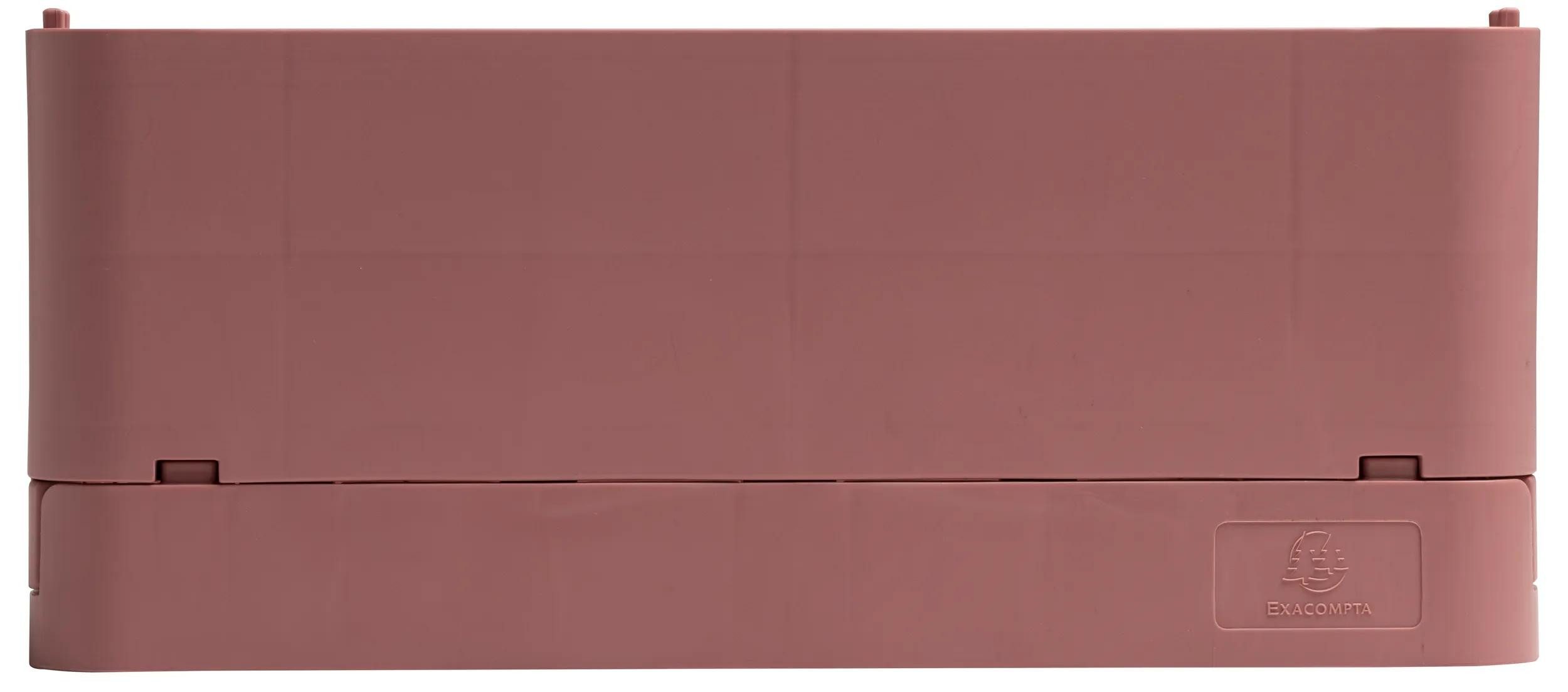 EXACOMPTA Schubladenbox 4x The Smart Case klappbare Midi-Box A5 mittlere Größe Altrosa 27138D, Ablageboxen