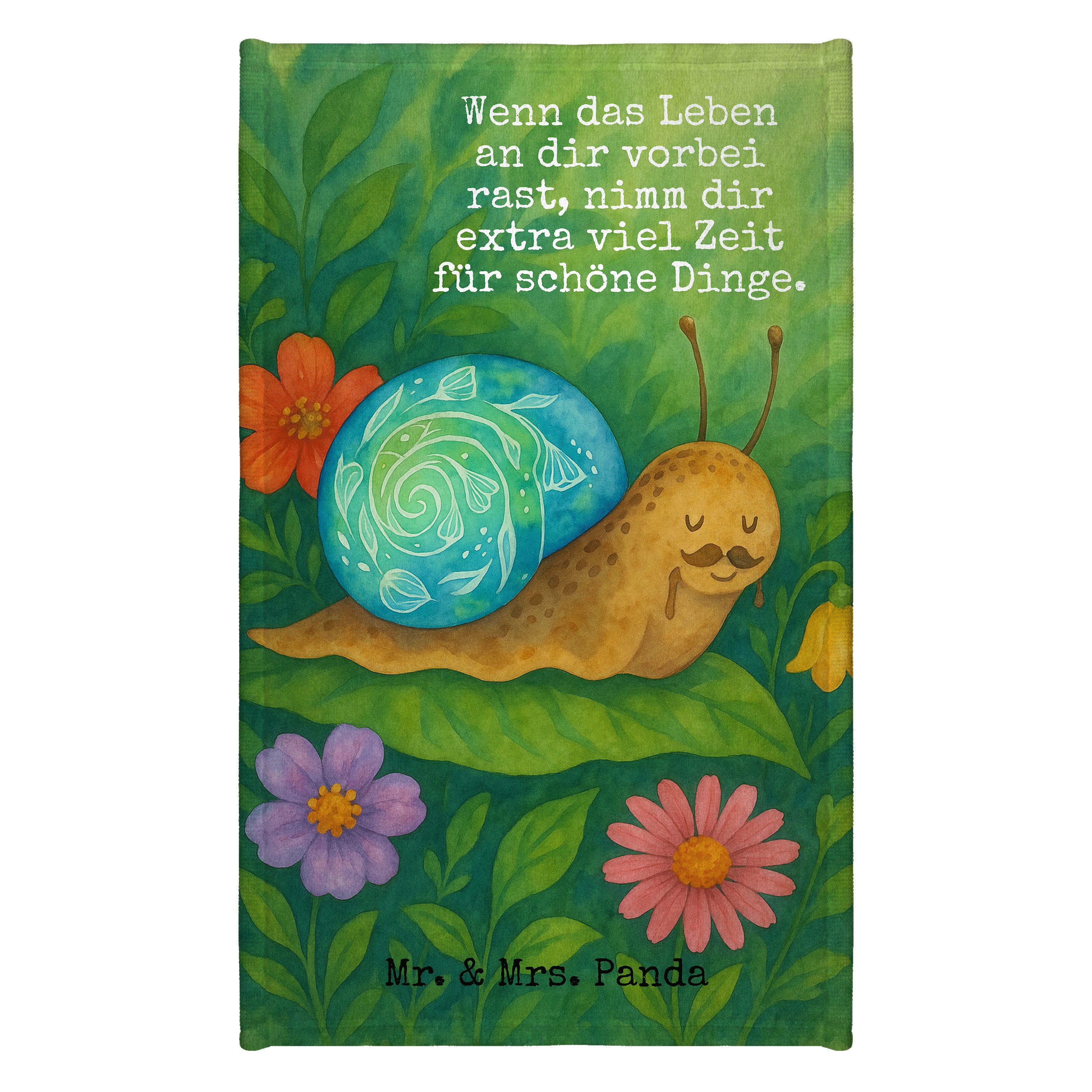 Mr. & Mrs. Panda Handtuch Schnecke Sir Design, Handtuch, Weiß, Frotteetuch, Gästetuch, Gästehan, Kunstfaser (Packung), handtuch gäste wc Handtuch Gästeformat Weisheit