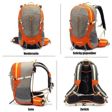 TAN.TOMI Kletterrucksack 36L Großer Wanderrucksack, Wasserdicht Multifunktionaler (Ausgestattet mit 1-Rucksack und 1-Regenabdeckung, Einschließlich Regenschutz), mit Regenschutz für Outdoor Reisen Camping Trekking