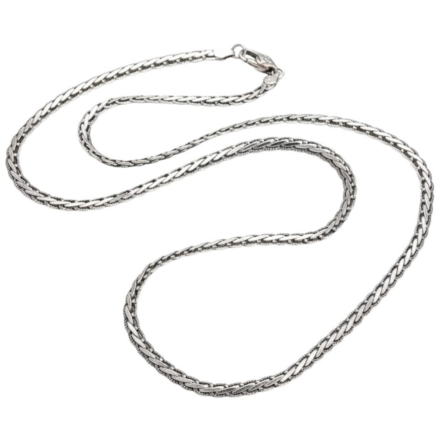 Kette ohne Anhänger Halskette Silber Herren Edelstahl 60 cm Herrenschmuck