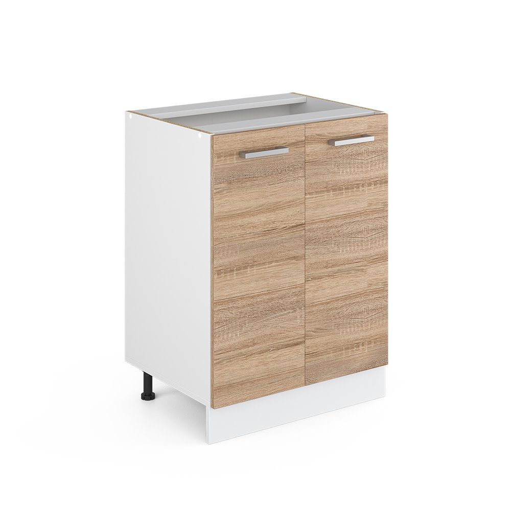 Vicco Unterschrank R-Line, Sonoma/Weiß, 60 cm ohne Arbeitsplatte (1-St)