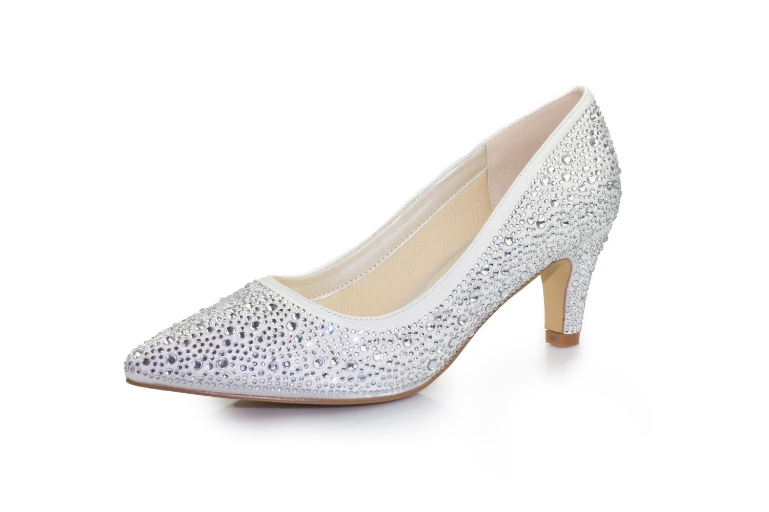 White Lady 925 zirkonia Satin-Strass - Brautschuhe Pumps günstig online kaufen