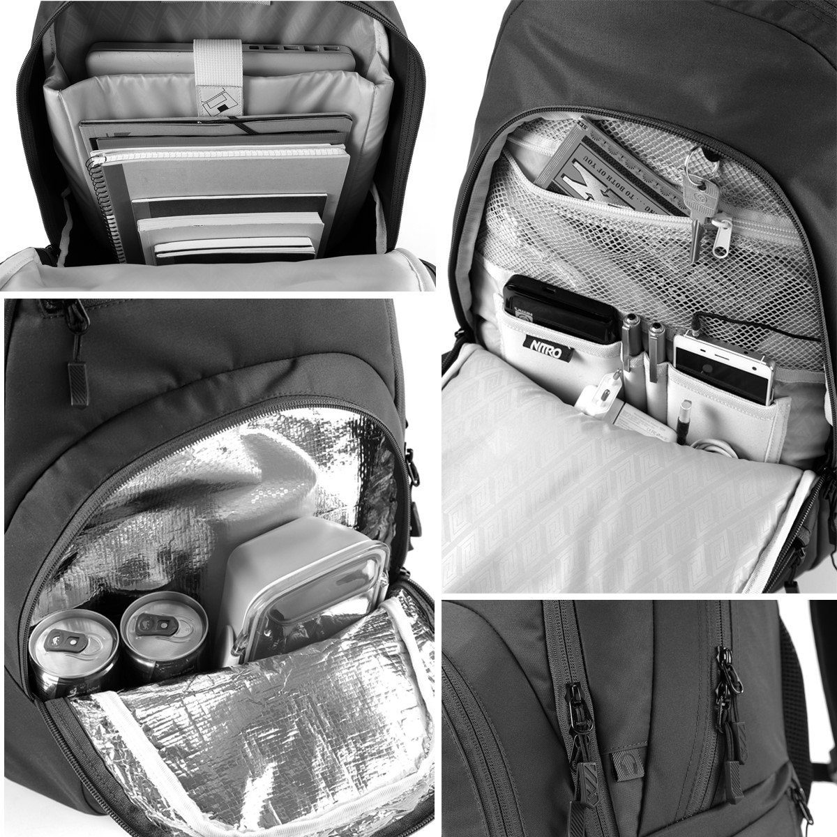 NITRO Schulrucksack Stash 29, Alltagsrucksack, Freizeit, Rucksack Arbeit für Schule, und Reise