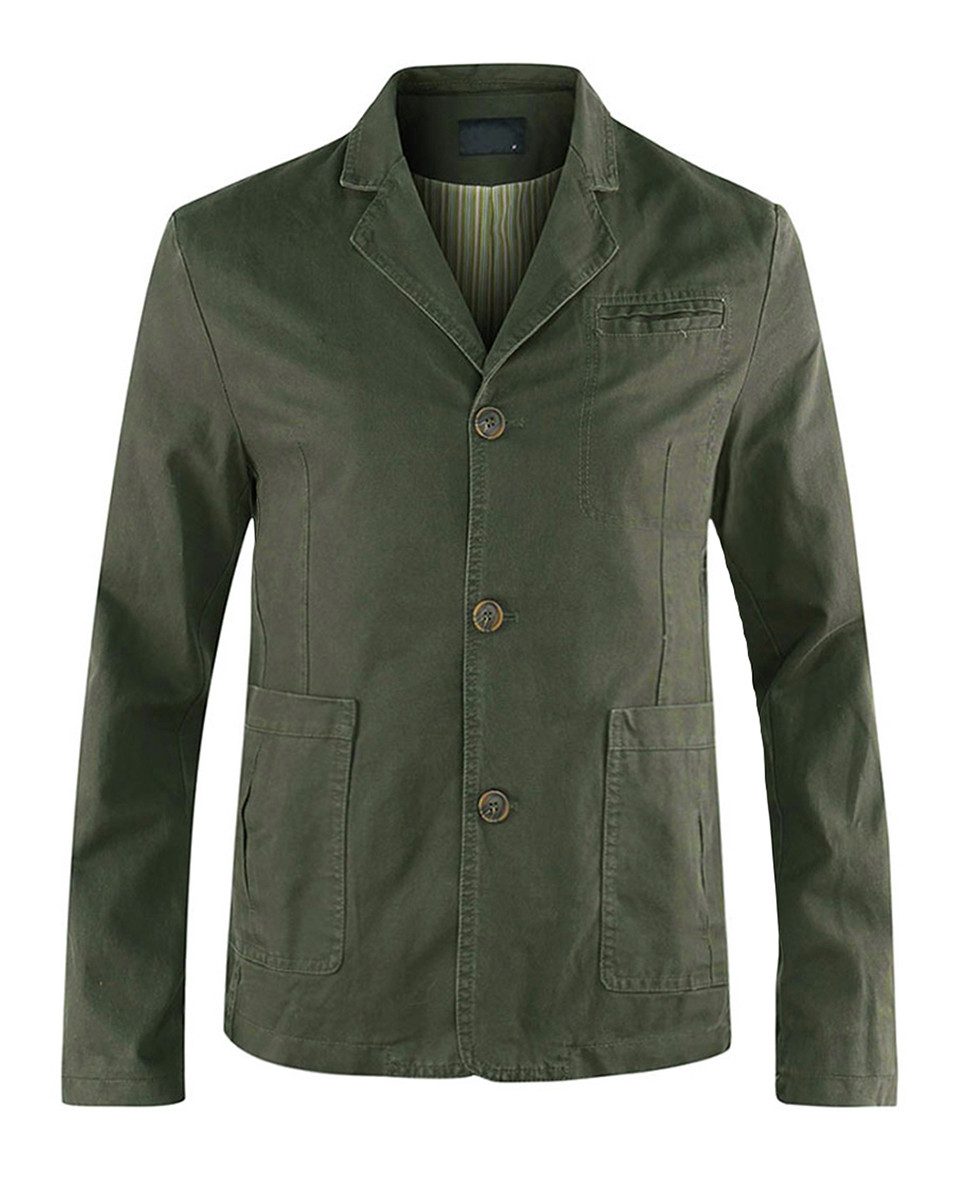 Allthemen Sakko Slim Fit Casual-Sakko im Used Look