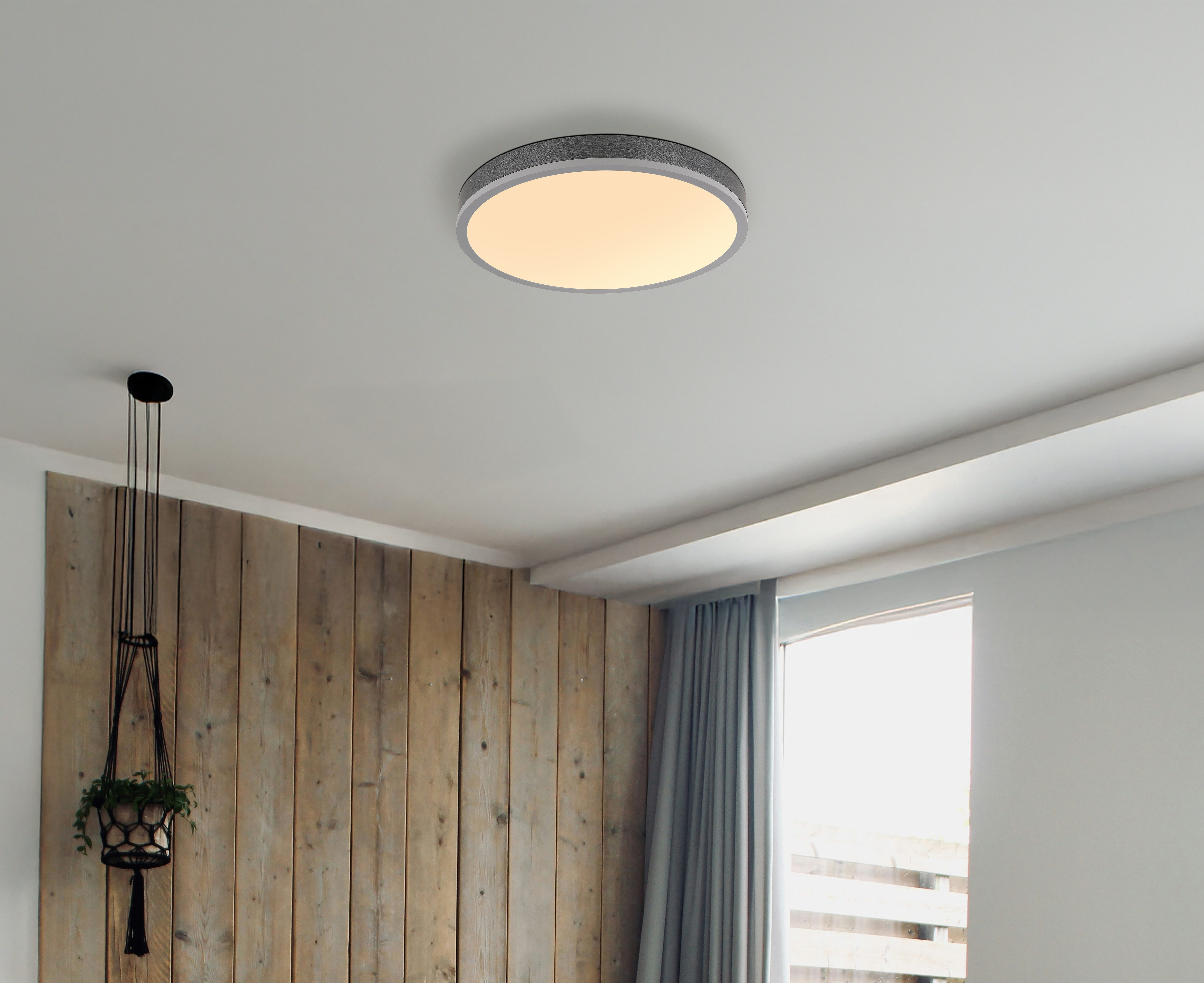 GLOBO LIGHTING Deckenleuchte DORO, LED fest integriert, Warmweiß, Deckenlampe Wohnzimmer-Leuchte Schlafzimmer-Leuchte Flur Küche