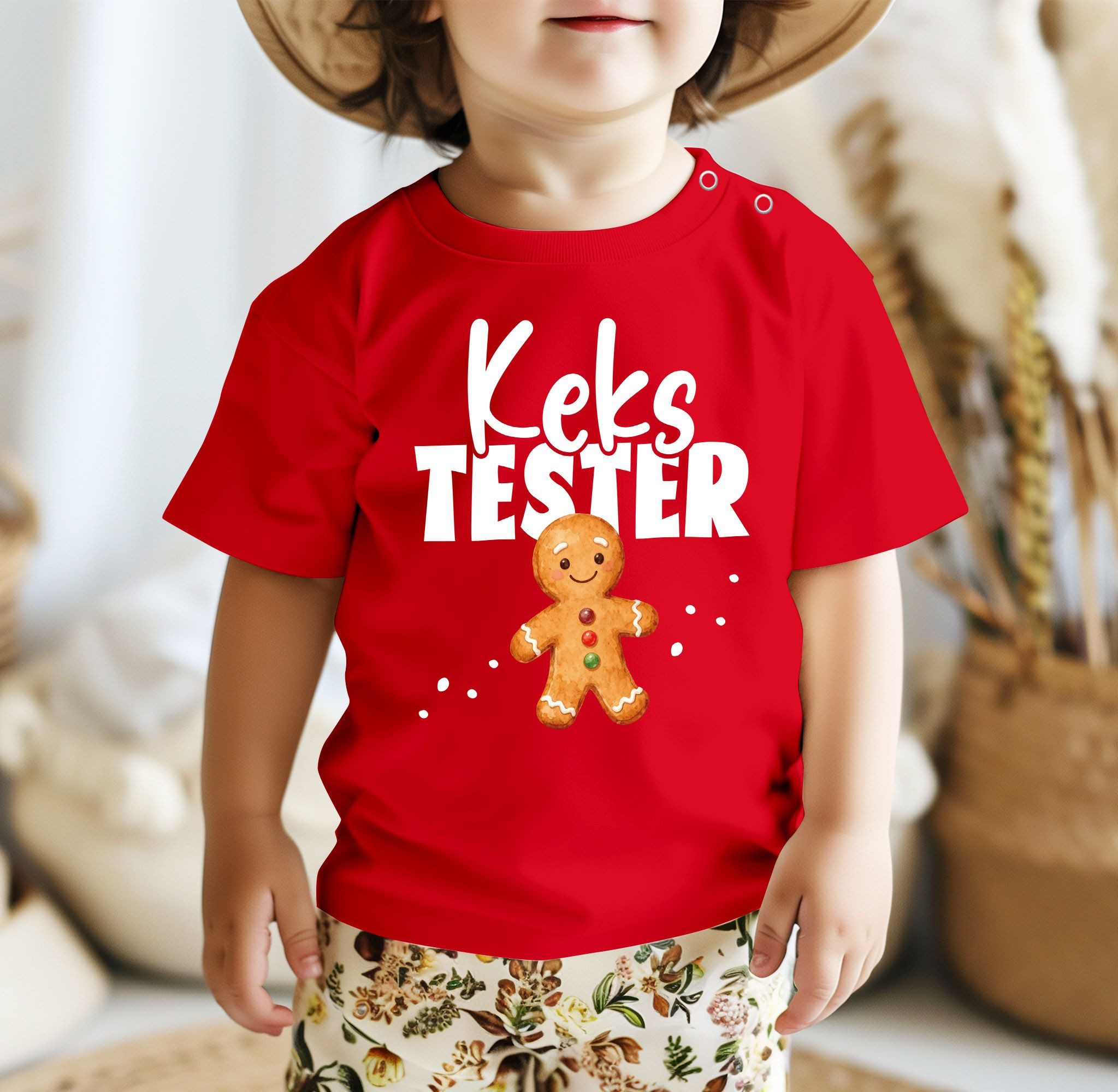 MoonWorks Print-Shirt Baby T-Shirt kurzarm Weihnachten Lebkuchenmann Gingerbread Design