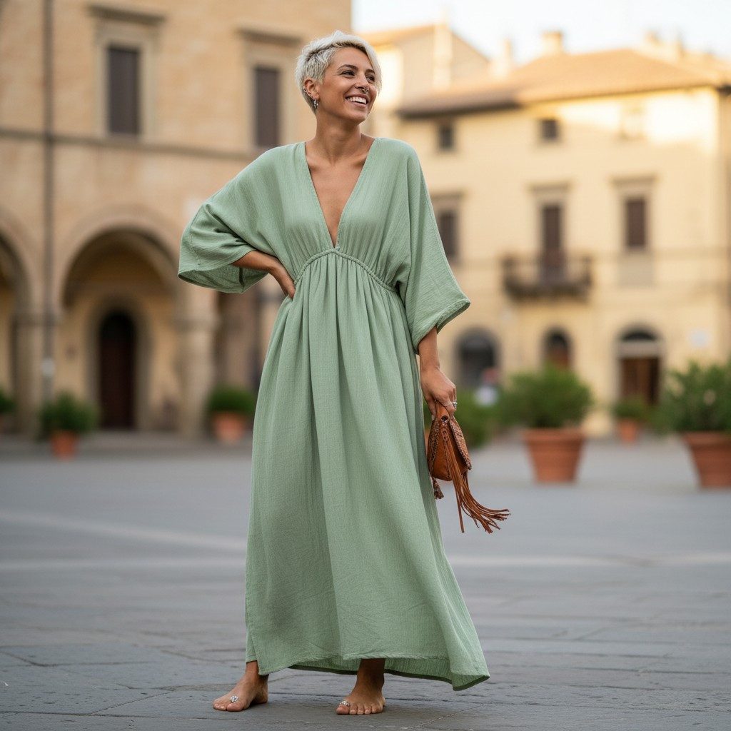 Guru-Shop Midikleid Boho Sommerkleid, luftiges.. alternative Bekleidung günstig online kaufen