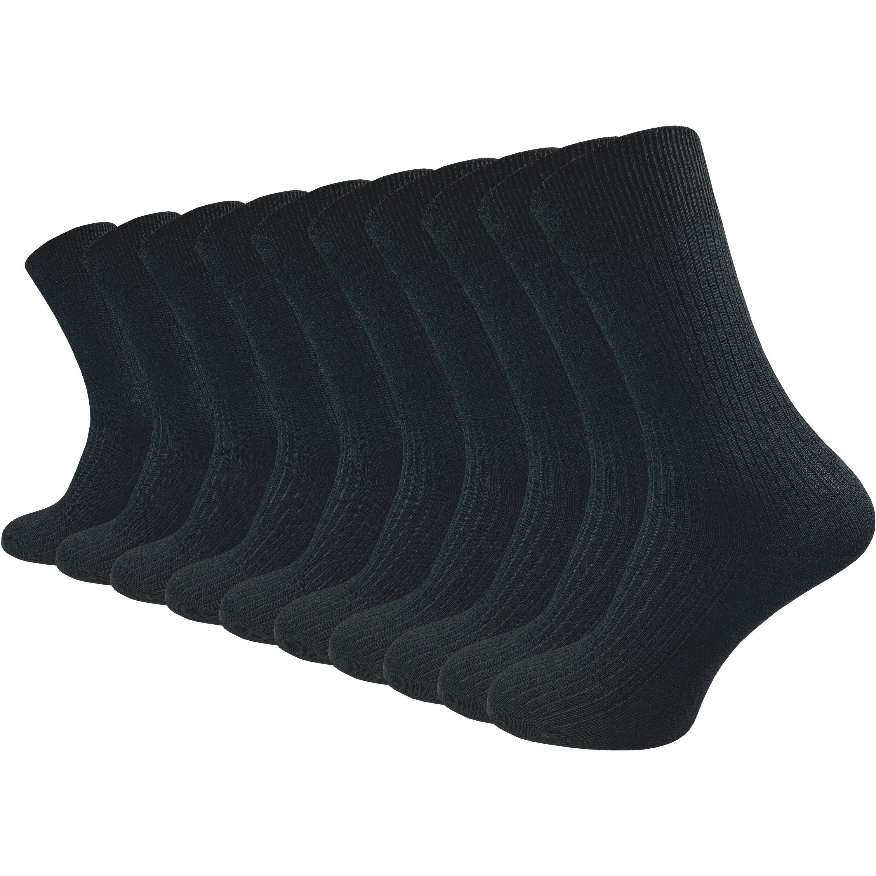 Basicsocken "Natur" für Herren aus 100% Baumwolle in schwarz, reine Baumwollsocken