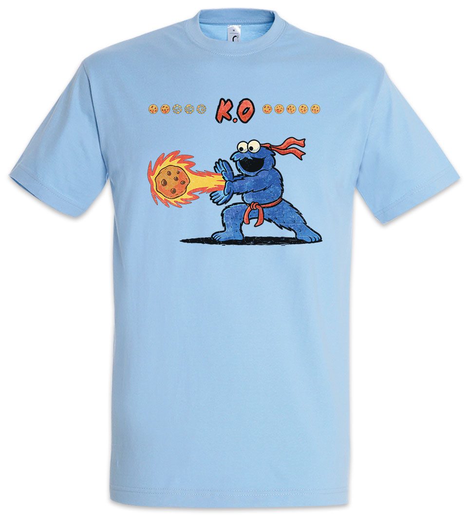 Urban Backwoods Print-Shirt Cookie Hadouken Herren T-Shirt Street Comic Cartoon Monster Fighter (1-tlg) Hadoken Krümelmonster Cookie Kekse