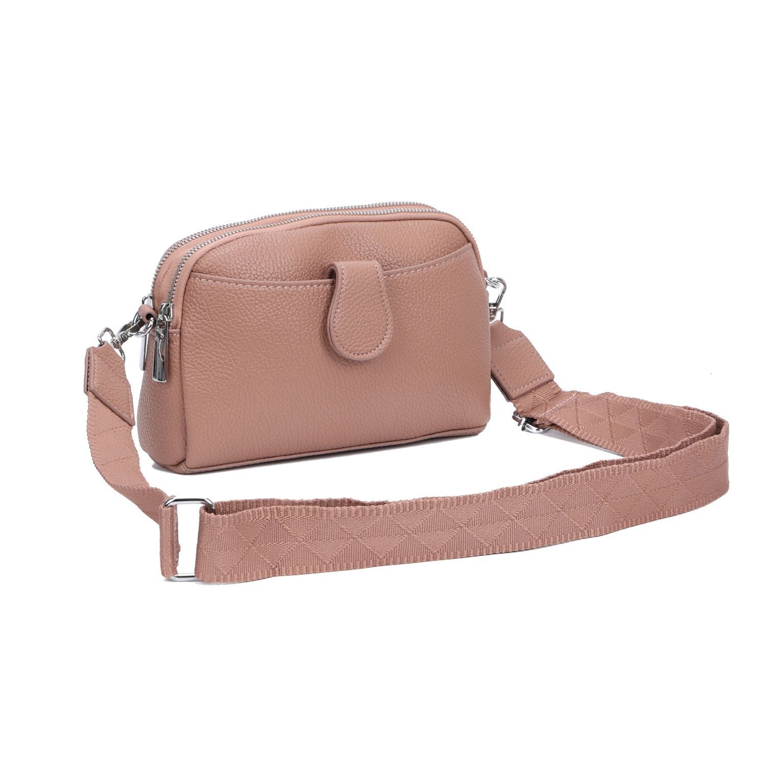ITALYSHOP24 Schultertasche Damen Tasche Umhängetasche Handytasche Abendtasche, als Handtasche, Crossbody, Crossover tragbar