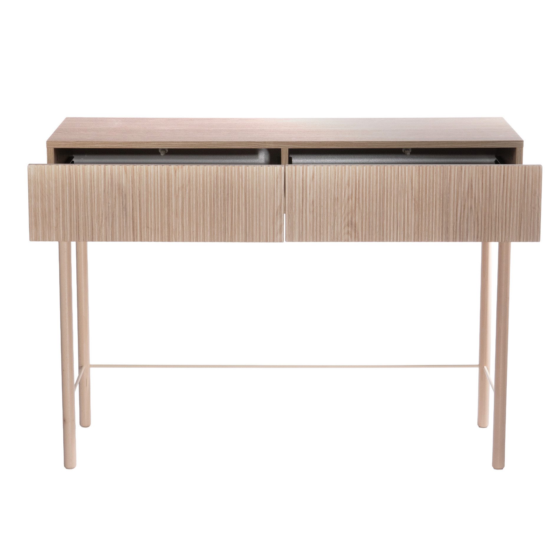 Selsey Schminktisch NOLIE, mit 2 Schubladen, Holzbeinen, 110 cm breit