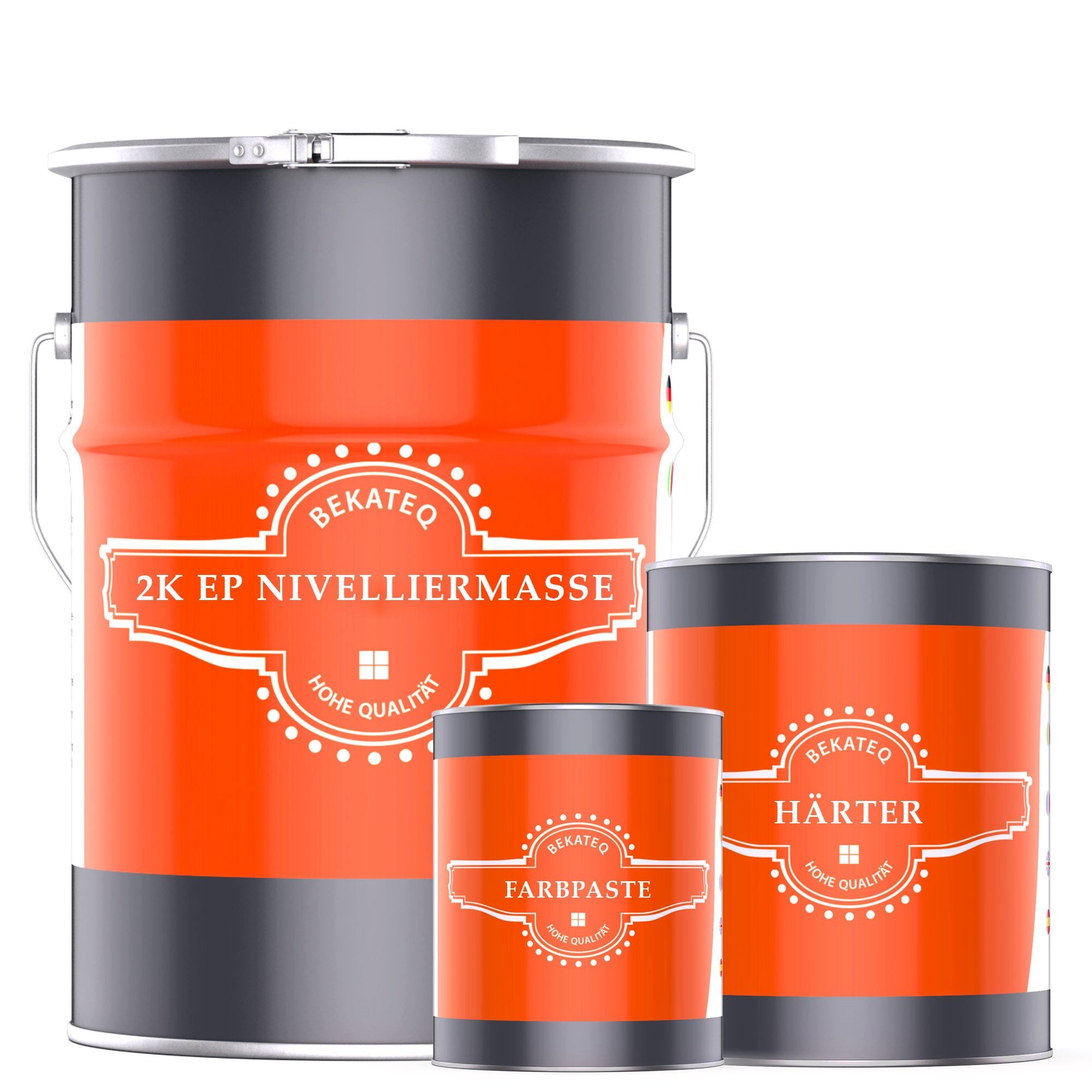 BEKATEQ Bodenversiegelung BK-205EP 2K Epoxidharz Nivelliermasse Bodenbeschichtung, Bodenbeschichtung UV-optimiert, Lösemittelfrei, Geruchsarm