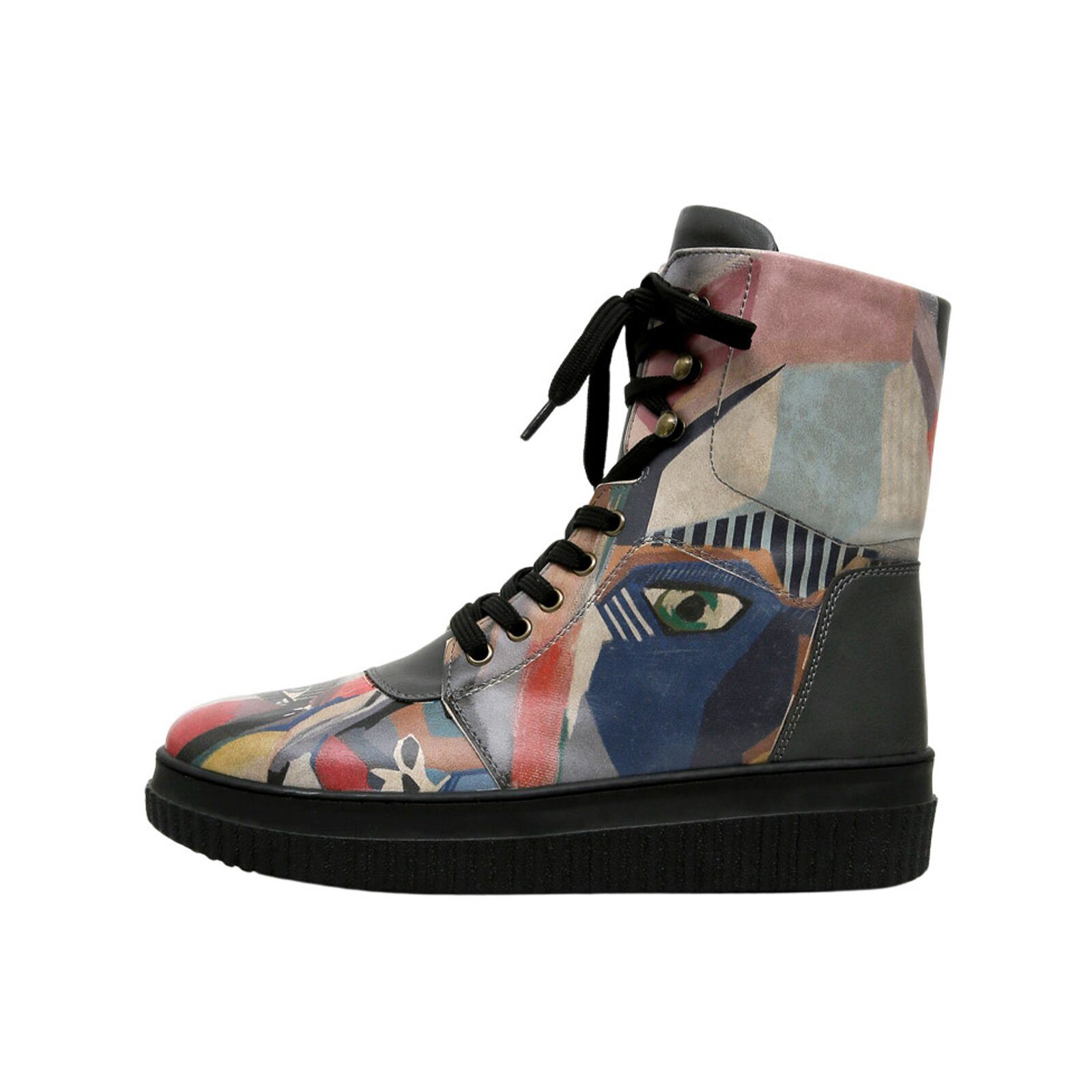 DOGO Future High Top Boots You Are Never Alone Damen Stiefeletten Schnürboots Handgefertigt