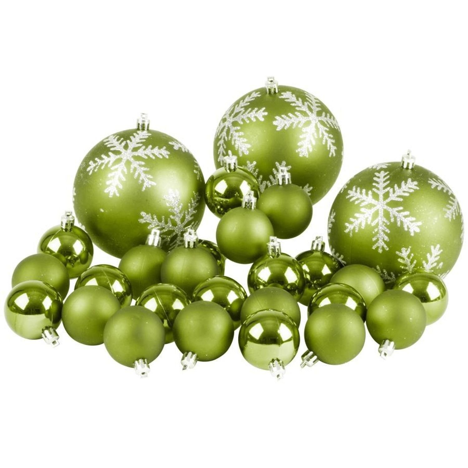 Weihnachtsbaumkugel Weihnachtsbaumkugeln grün Christbaumschmuck Weihnachtsbaumschmuck 27er-Set BURI