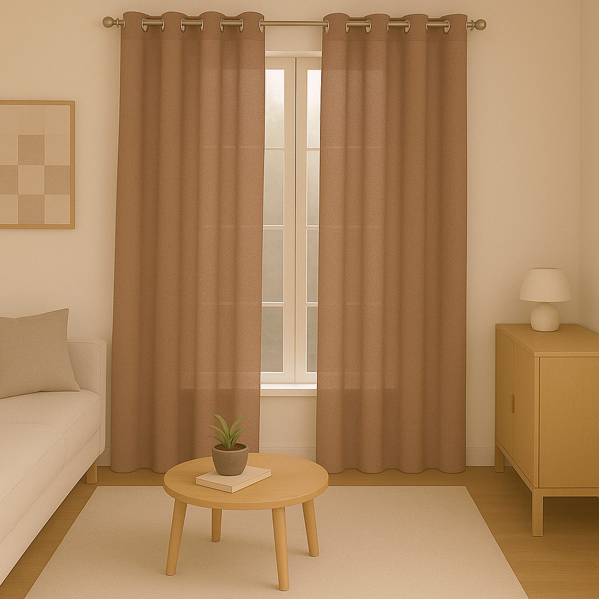Bestlivings Gardine "Ellen" mit Ösen (2 St), Ösen, blickdicht, Polyester, matter Stoff, einfarbig, waschbar bei 30°C, bügelleicht, formstabil