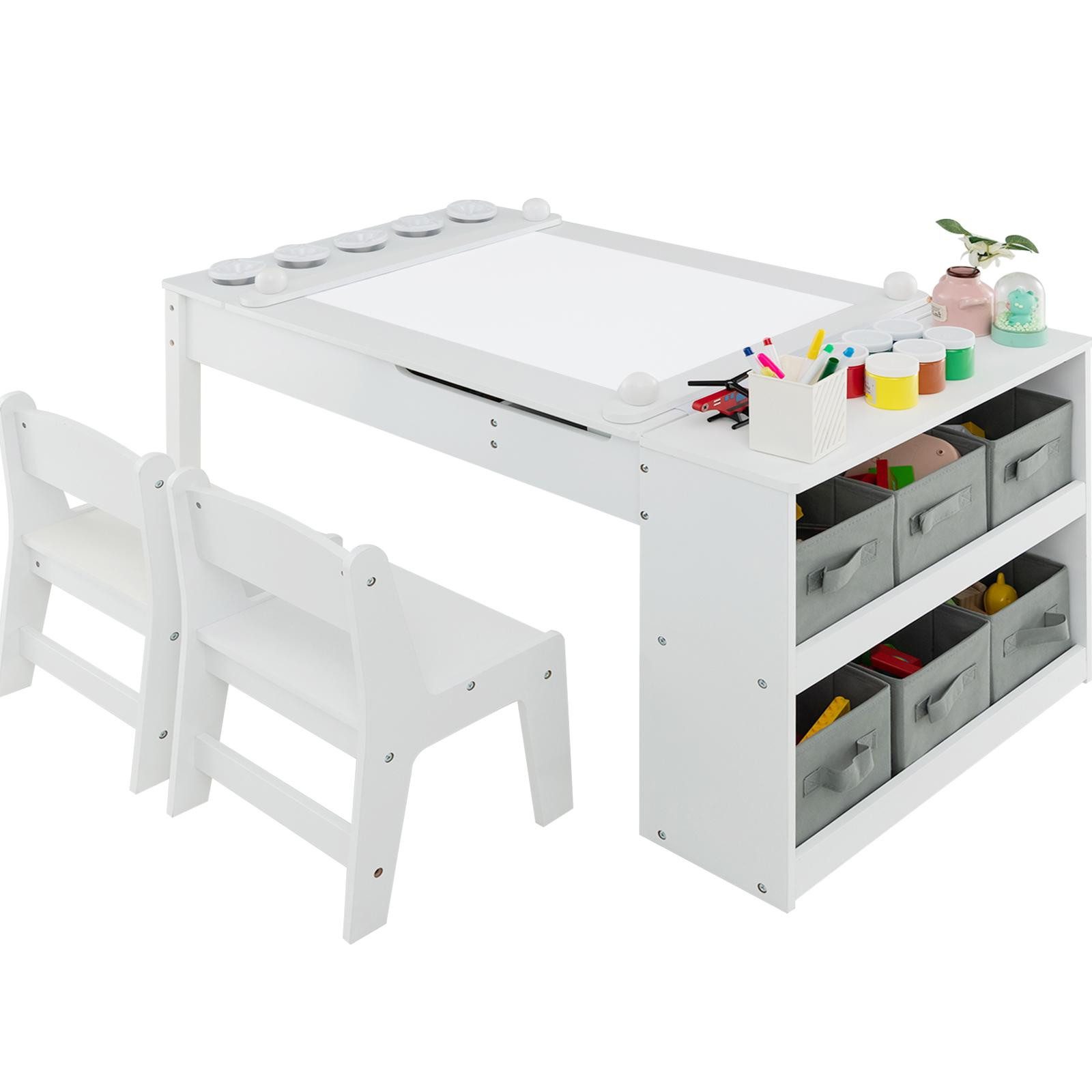 KOMFOTTEU Kindersitzgruppe, (Set, 3-tlg), mit Stauraum & Maltisch günstig online kaufen