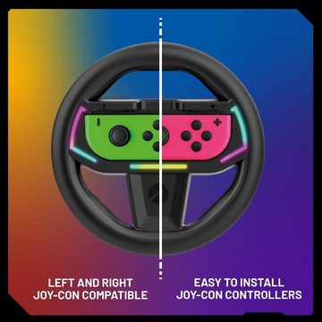Stealth Joy-Con Racing Wheel Lenkrad mit LED Beleuchtung Lenkrad