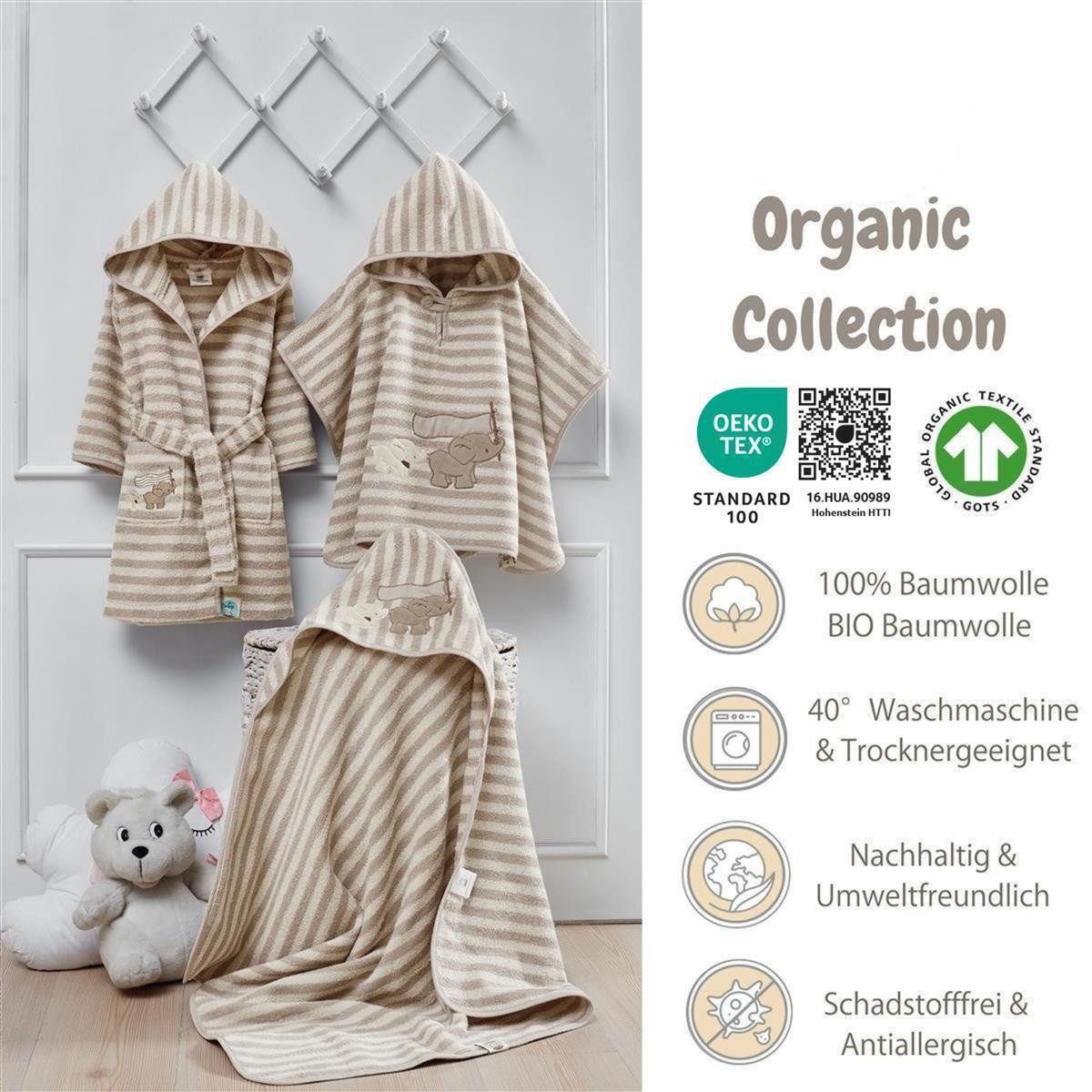 SEI Design Badeponcho Baby Kinder Badeponcho mit Kapuze, Schnittform Länge, Material, Ausstattung, Art Verschluss, Besondere Merkmale – Bild 5 von 5