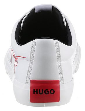 HUGO Dyer H Tenn Sneaker mit rotem Hugo-Schriftzug, Freizeitschuh, Halbschuh, Schnürschuh