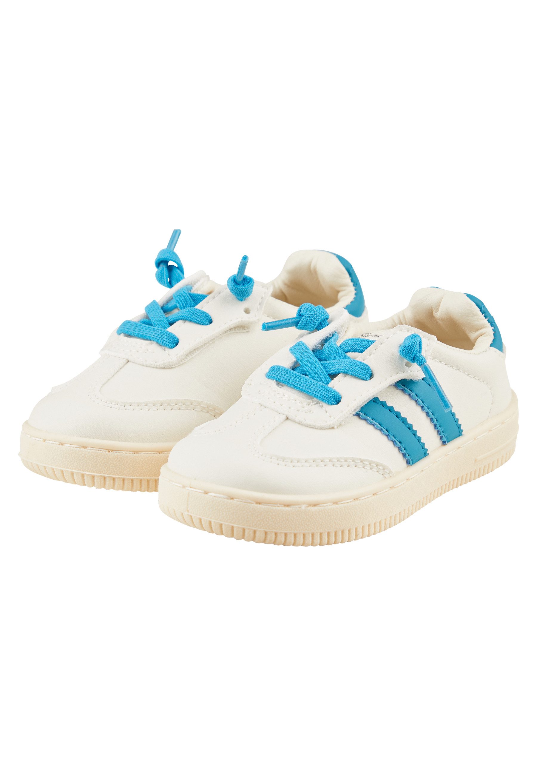 Sterntaler® Sneaker Streifen Krabbelschuh (1-tlg) Sneaker mit Klett, rutschfester Sohle, austauschbaren Schnürsenkeln