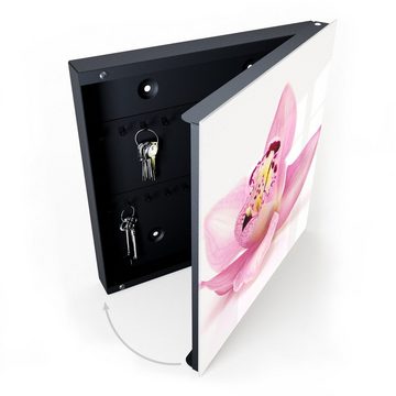 Primedeco Schlüsselkasten Magnetpinnwand und Memoboard mit Glasfront Motiv Orchideenblüte (1 St)