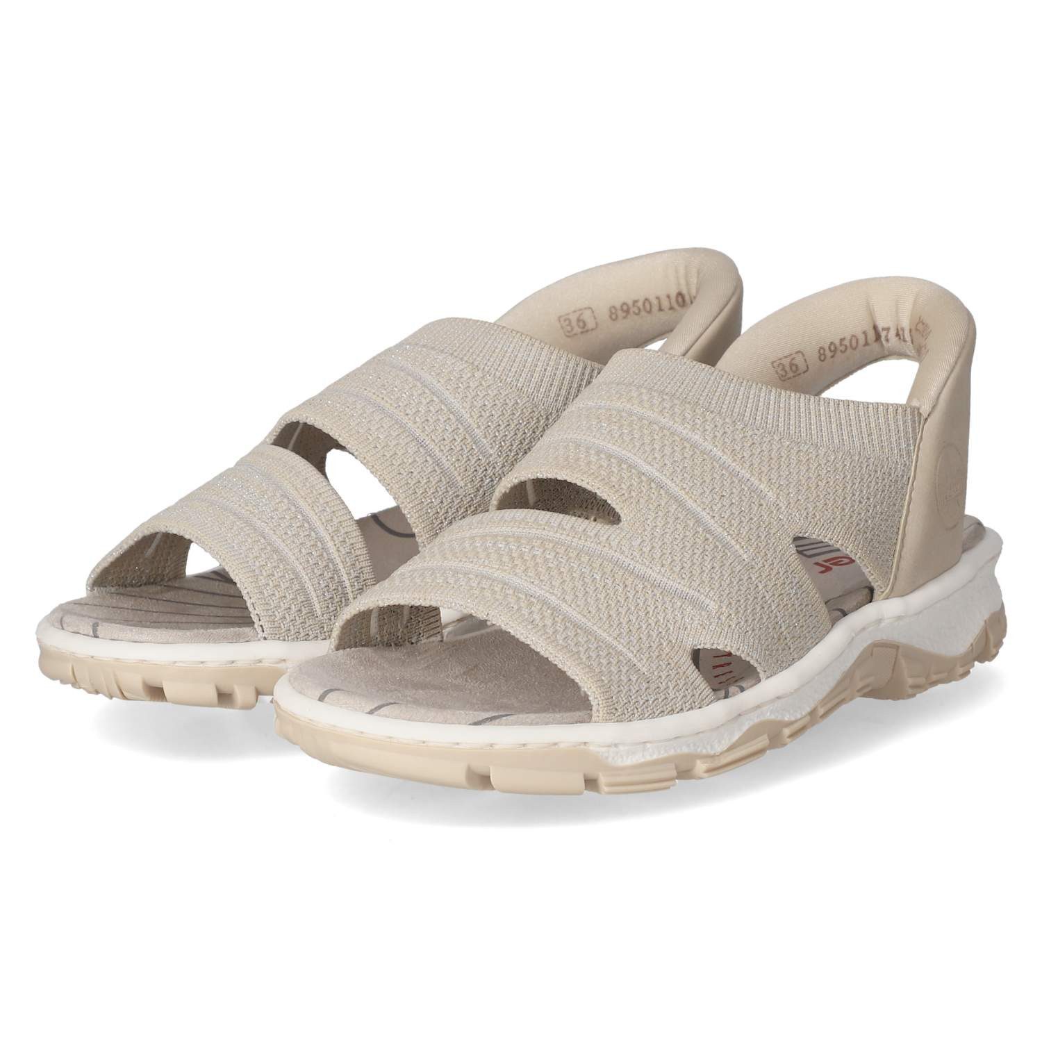 Rieker Rieker 68895-64 Damen Textil & Synthetik beige Sandalette
