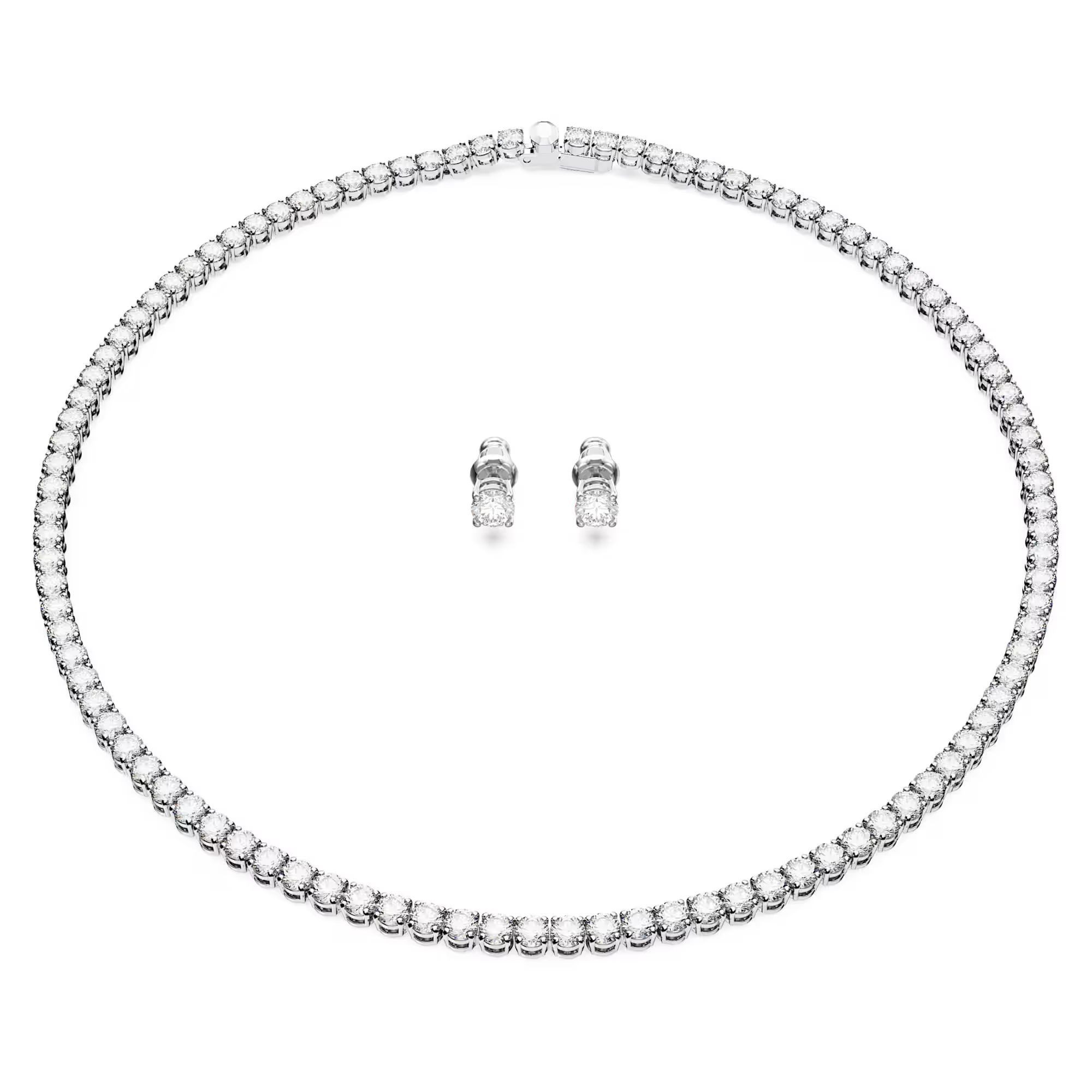 Swarovski Ohrring und Ketten Set Matrix Tennis 5647730