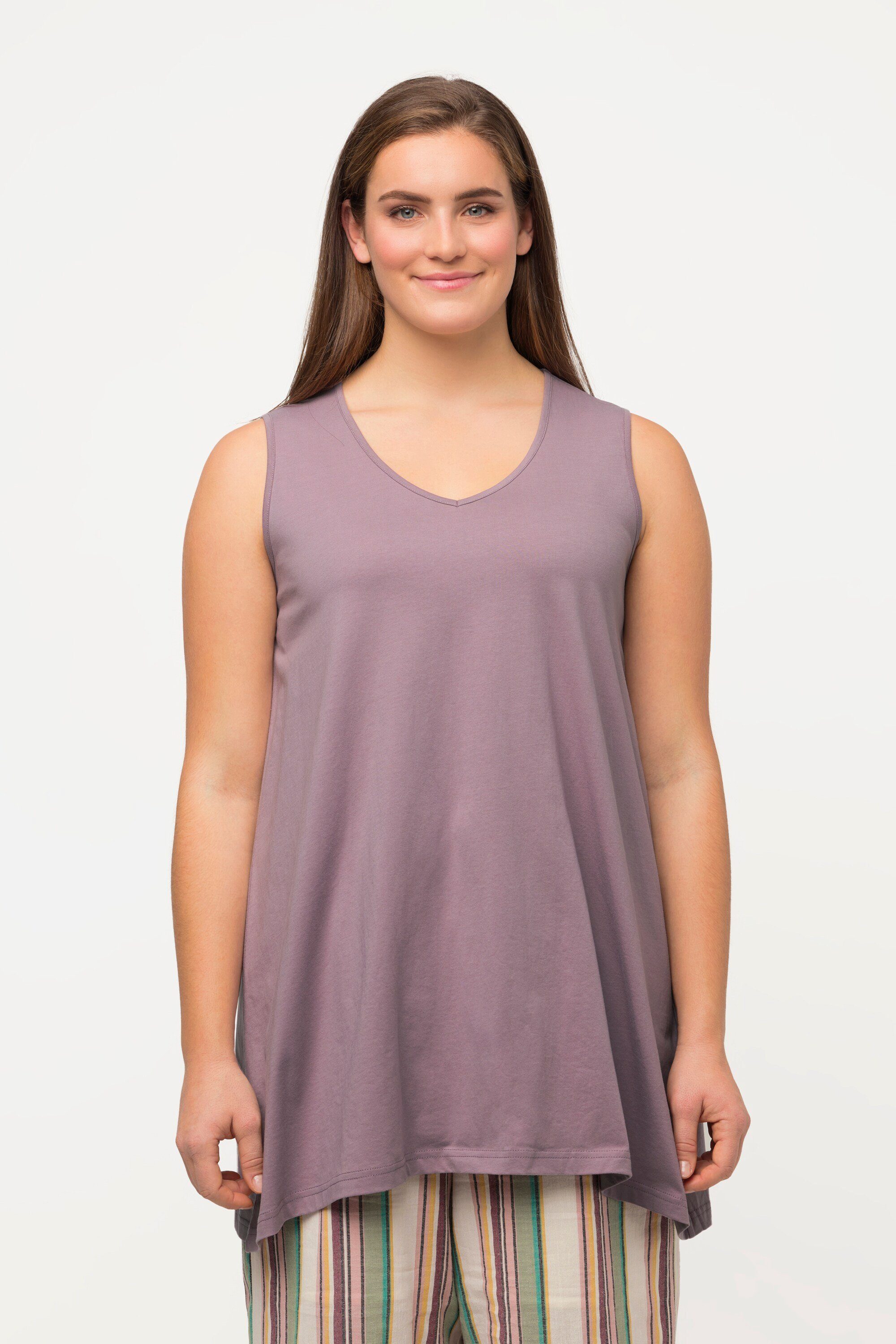 Ulla Popken Longshirt Longtop Naturfärbung A-Linie günstig online kaufen
