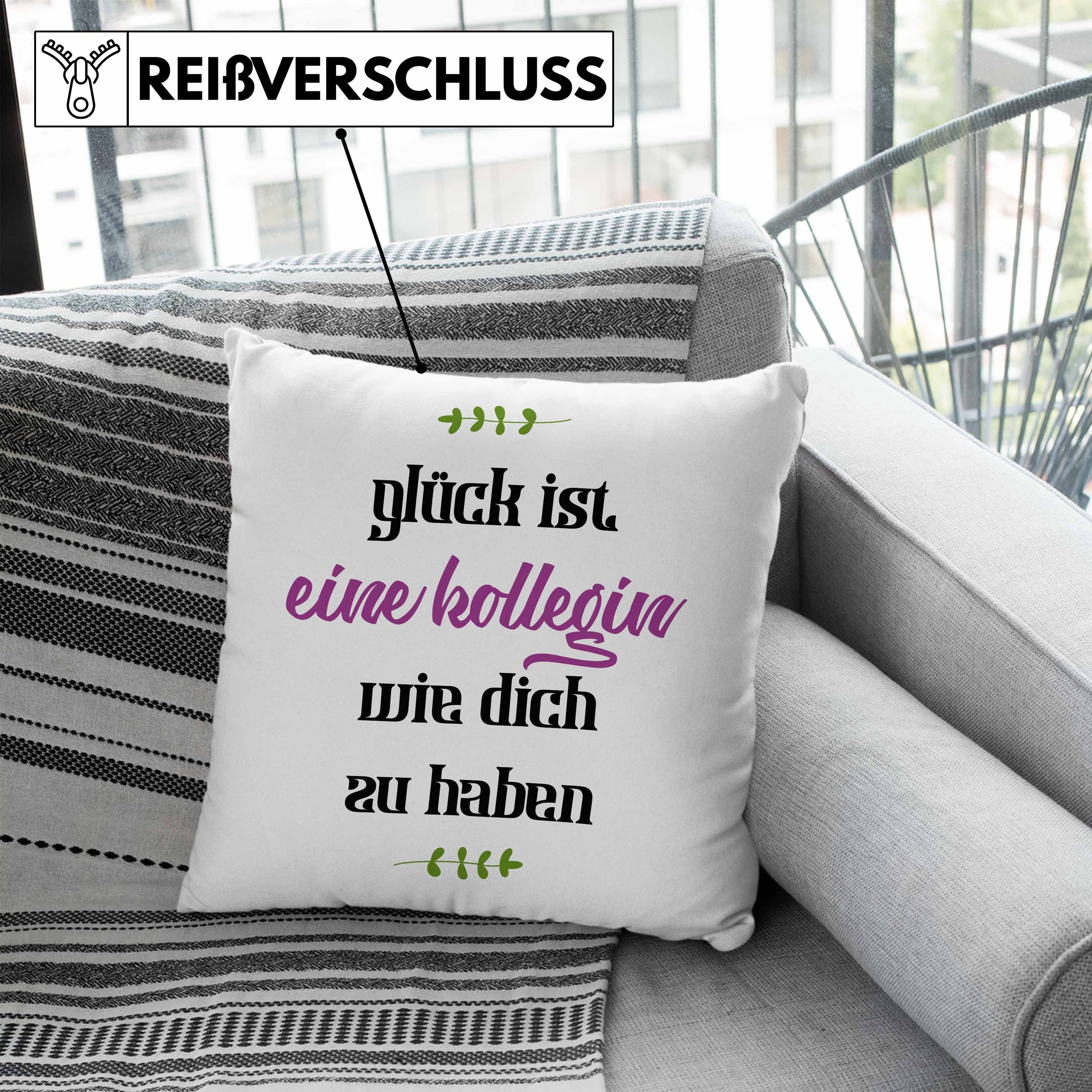 Füllung Dekokissen Kissen Zu Spruch Haben Eine Welt 40x40 Dich Kollegin mit Kollegin - Wie Trendation Der Geschenk Beste Blau Ist Glück Dekokissen Trendation