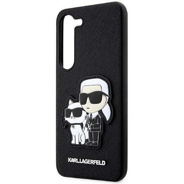 KARL LAGERFELD Handyhülle Case Samsung Galaxy S23 Plus Karl Lagerfeld Katze Choupette schwarz 6,6 Zoll, Kantenschutz