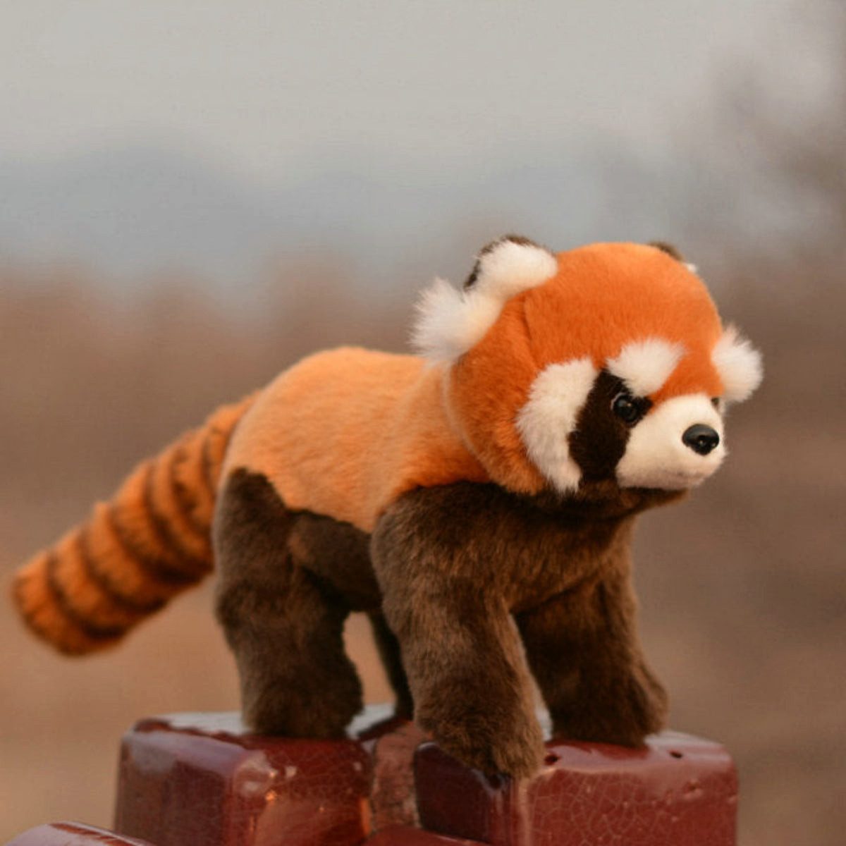 Tinisu Plüschfigur Biegbares Plüschtier Fuchs 28 cm – Realistisches Stofftier