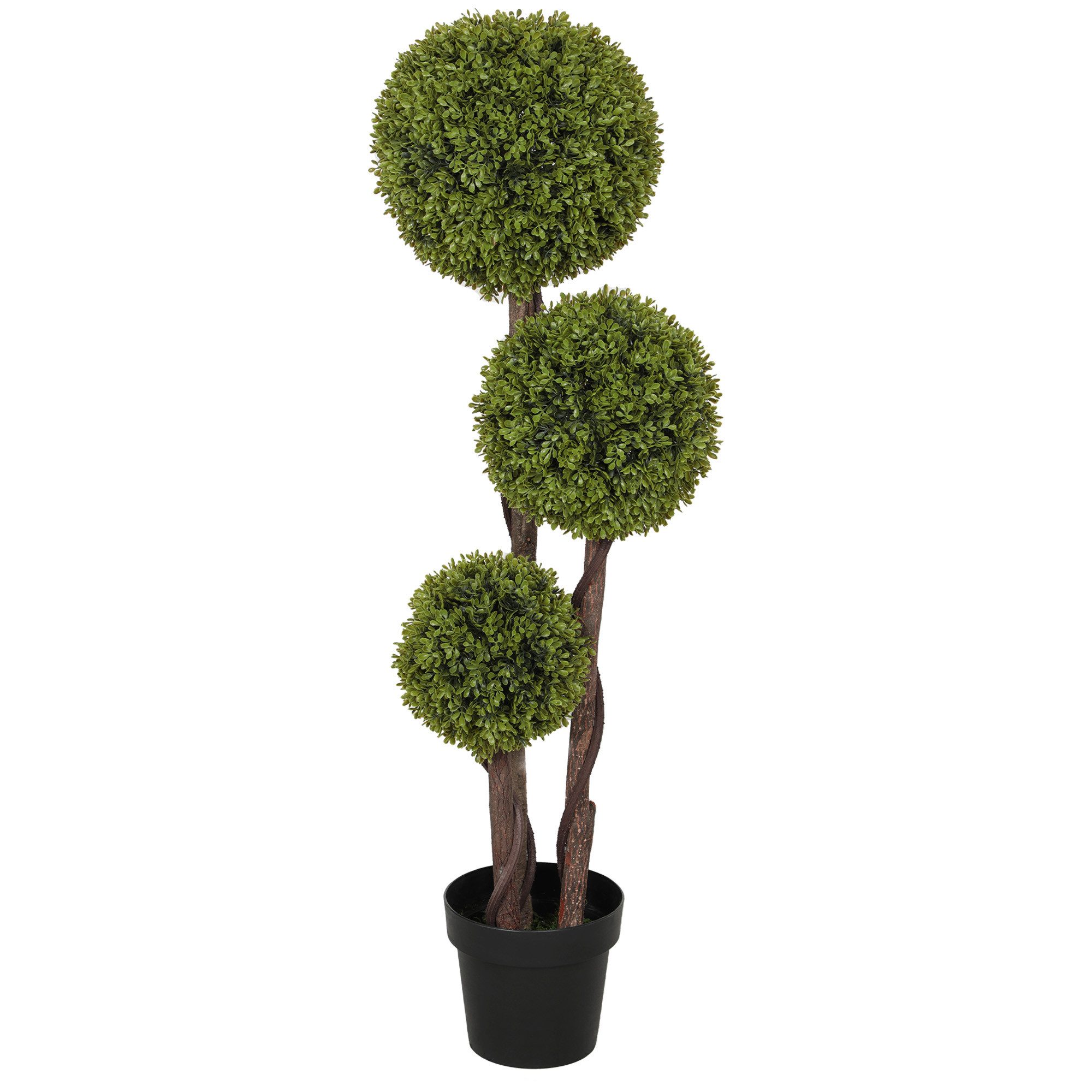 Kunstpflanze Künstlicher Buchsbaum, 115 cm Zimmerpflanze, Dekopflanze, Blossom, Dekorative Pflanzen für Zuhause, Büro, Flur, Garten, Grün