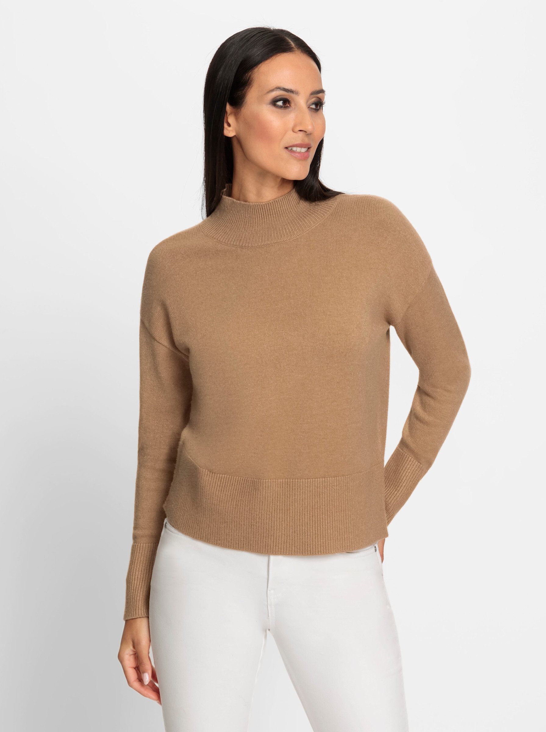Strickpullover Stehkragenpullover