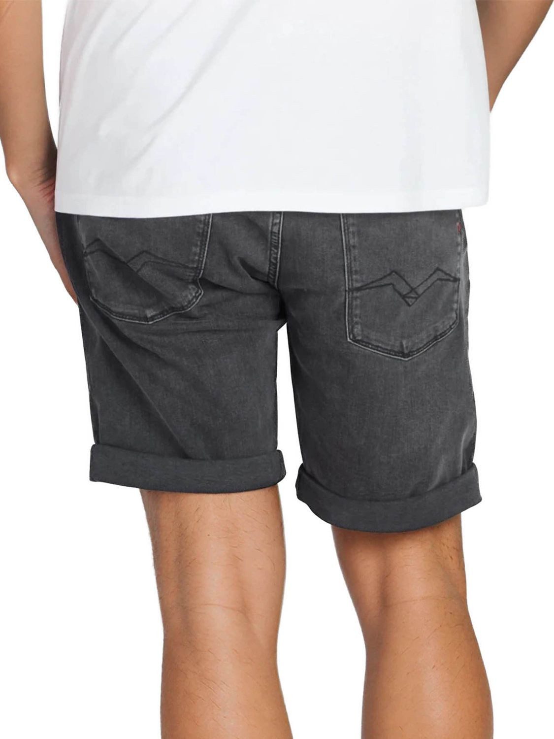 Replay Jeansshorts Herren Shorts New Ambass Slim Fit Bermudashorts mit Stretch