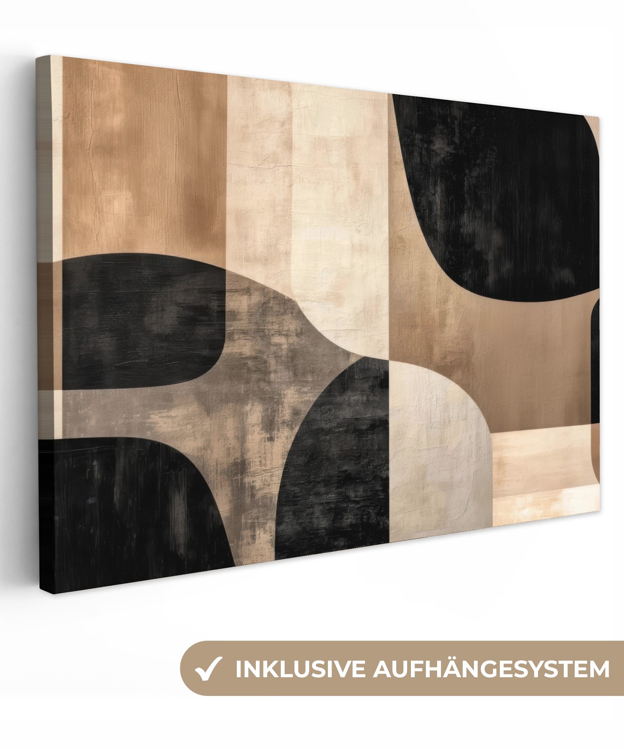 OneMillionCanvasses® Leinwandbild Abstrakt - Flugzeuge - Schwarz - Rund, Fo günstig online kaufen