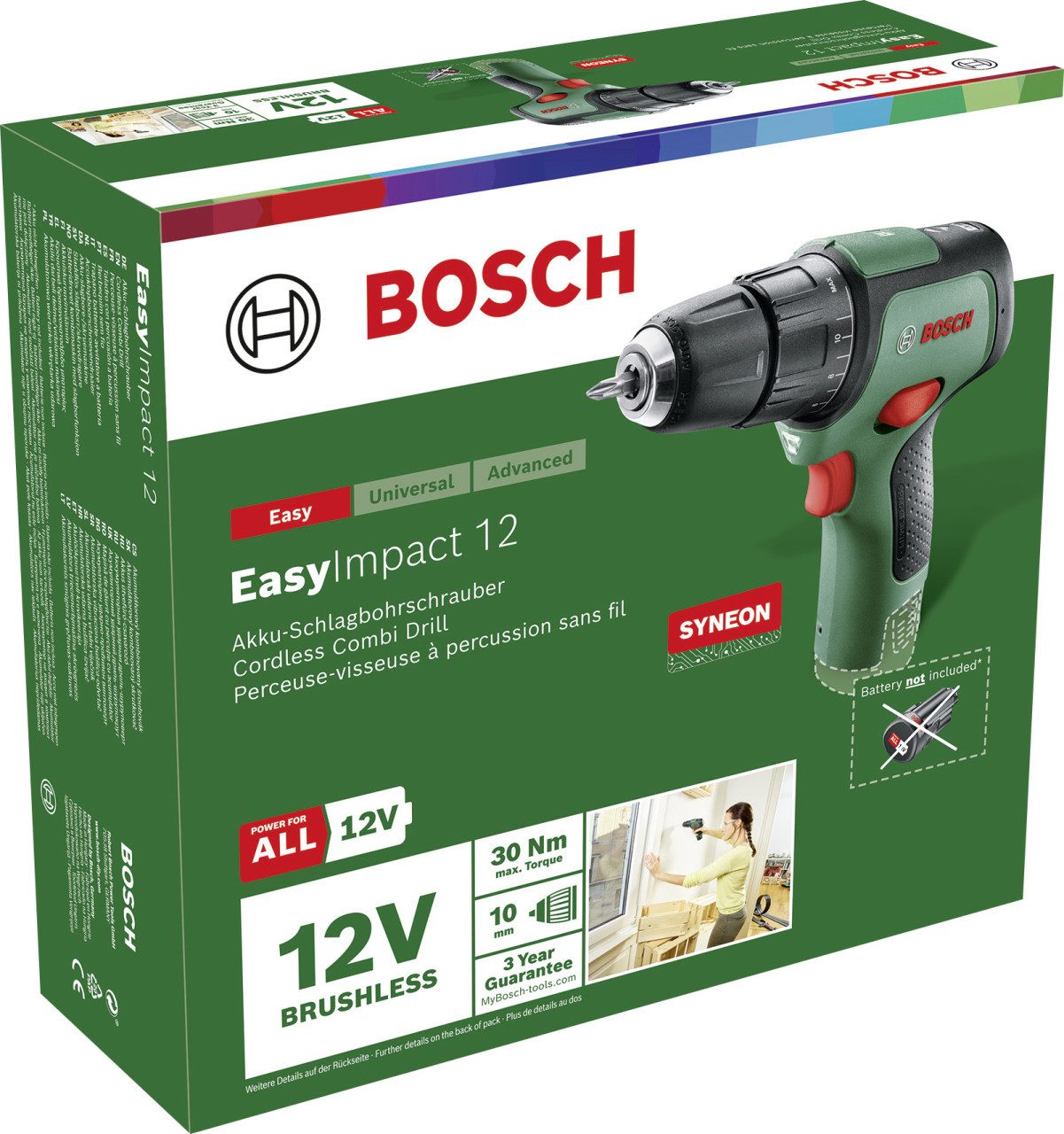 BOSCH Schlagbohrmaschine Bosch Akku-Schlagbohrschrauber EasyImpact 12 günstig online kaufen
