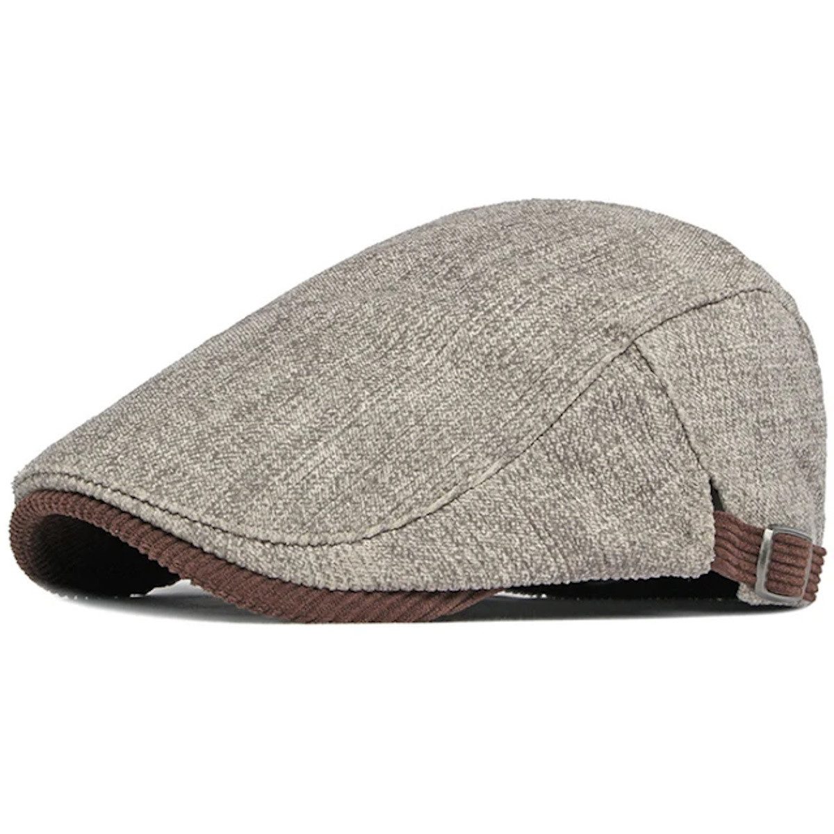Sporty Flat Cap Klassik Cord Schirmmütze mit Schirm Schiebermütze
