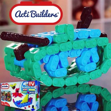 Acti Builders® Spielbausteine Bausteine - flexible Steckbausteine 730 Teile, (Spar-Set, 730 St), kompatibel mit LEGO®, Die Bauklötze, die sich: Biegen und Krümmen