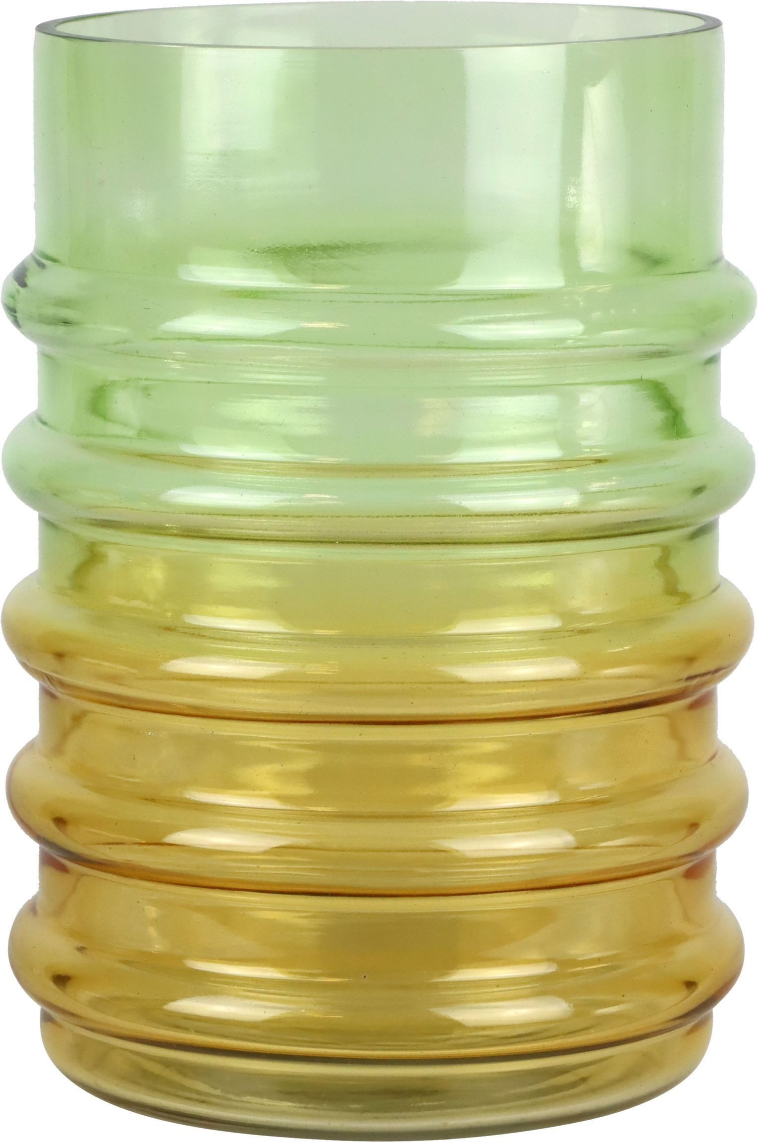 FURNARO Dekovase (1 St), Glastönung in sanften Grüntönen mit organischer Form