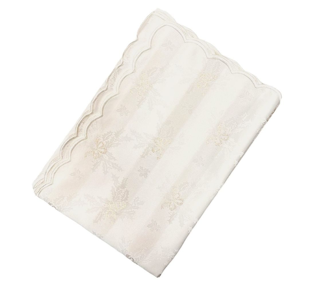 Konfektion Schleiß Tischdecke Weihnachtsdecke – festliche Tischdekoration für die Weihnachtszeit (Packung, 1 Stück), 6 Größen, 3 stilvolle Mustern, 3 festliche Farbvarianten