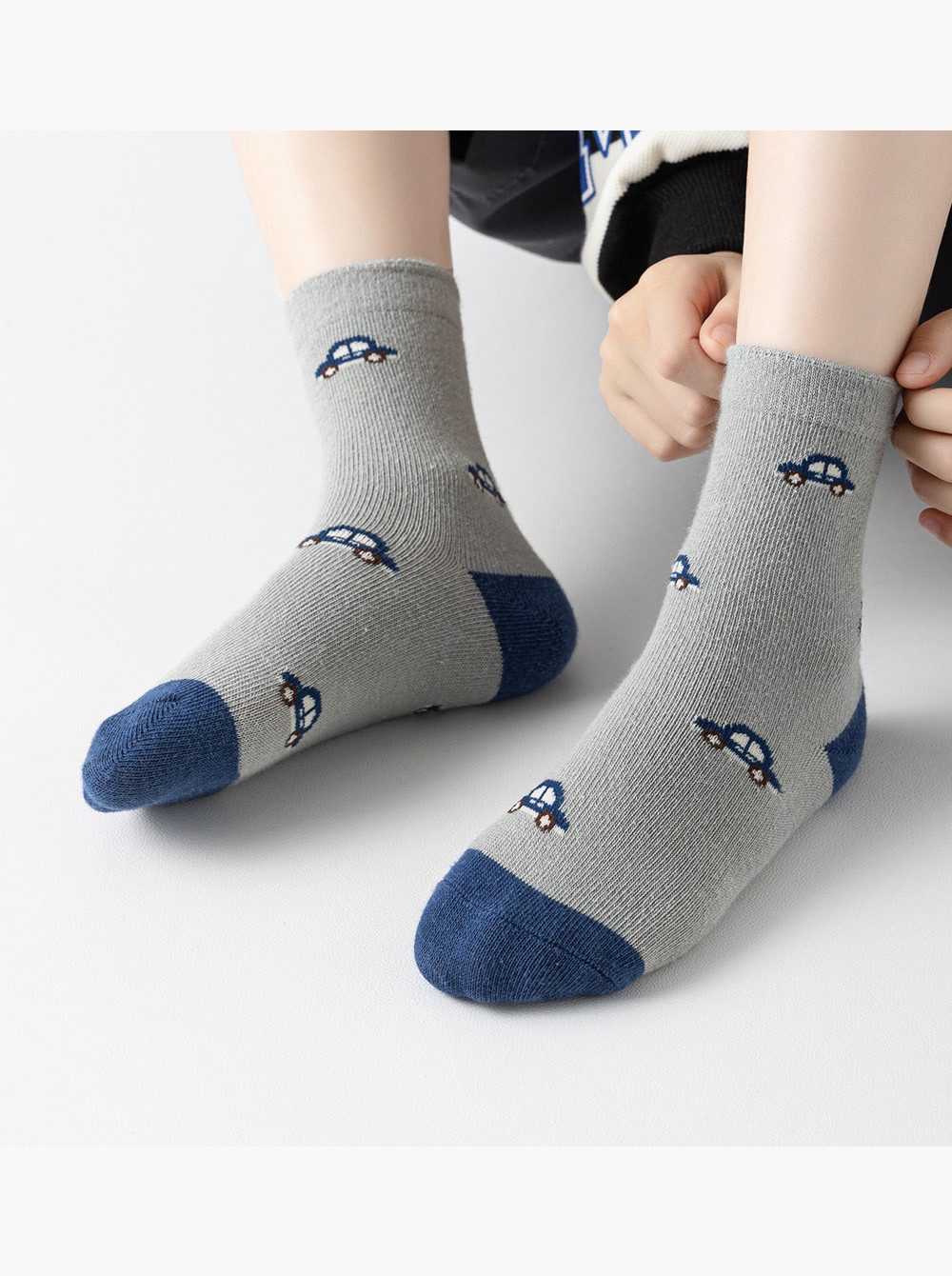 axy Socken axy Kinder Jungen Socken 5 Paar Multipack (Set, 5er-Pack, 5 Paar) Junge Geschenke Bunte Weich Neuheit Kindersocken Auto – Bild 5 von 5