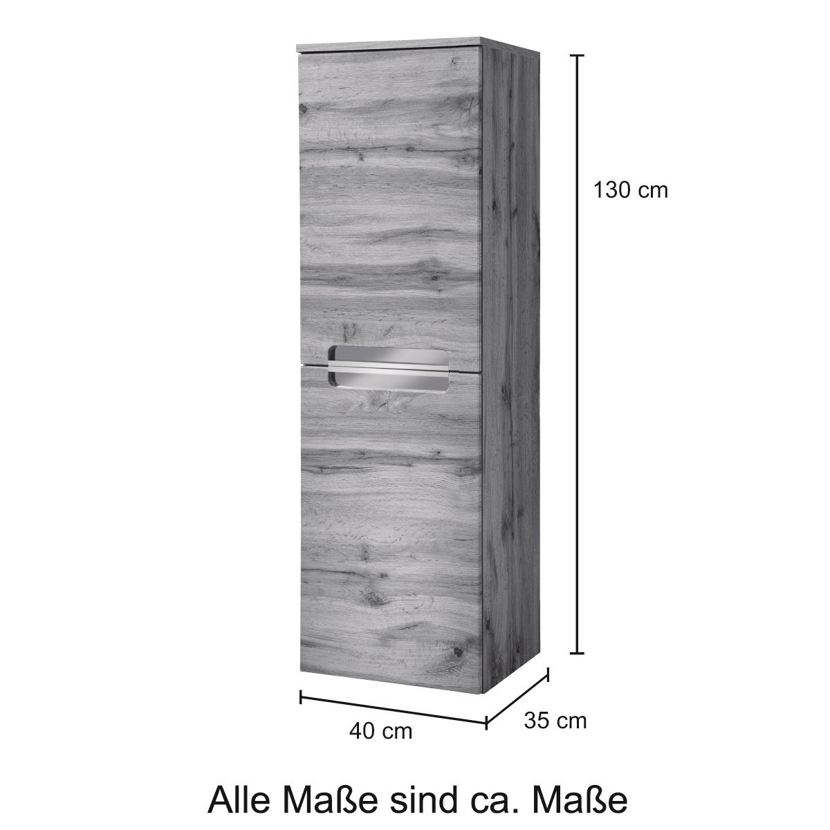 viel HELD cm, MÖBEL eiche Midischrank mit Malibu Breite 40 Stauraum