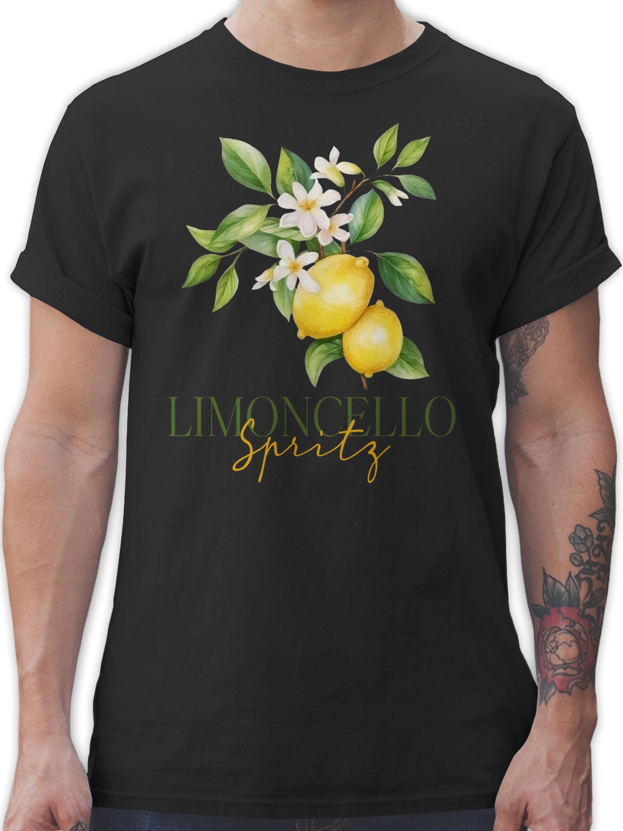 Shirtracer T-Shirt Limoncello Spritz, Italien-Fans, Italienischer Likör, Zitronenlikör Party & Alkohol Herren
