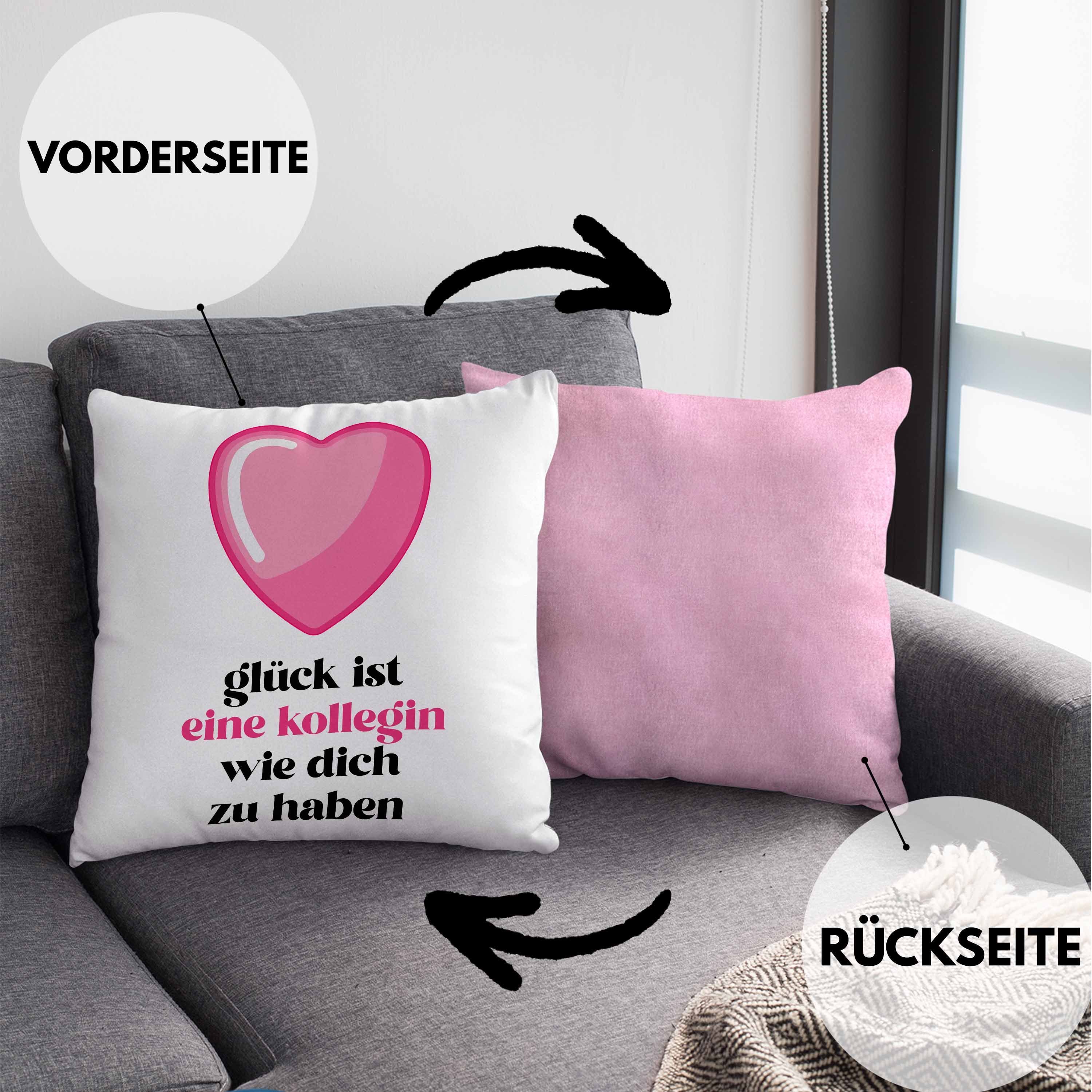 Dich Füllung Eine Kissen Dekokissen Beste Geschenk Dekokissen Ist mit Welt Glück Haben 40x40 Wie Zu Kollegin Rosa Der - Trendation Trendation Kollegin