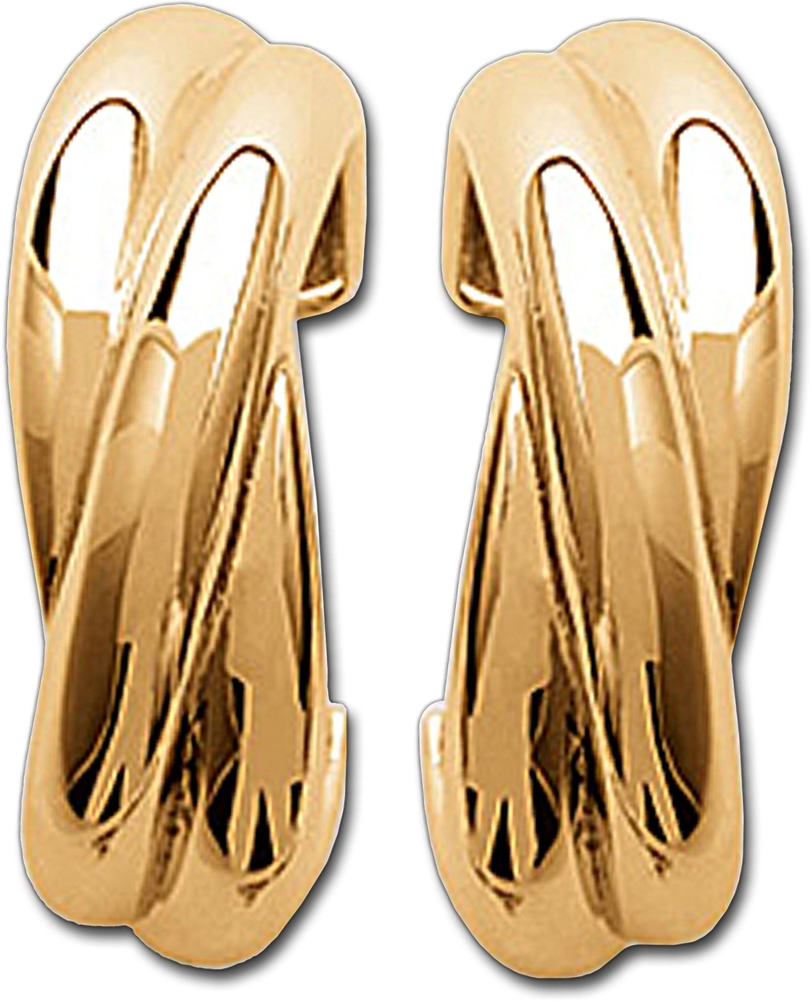 Balia Creolen-Set Balia Creole plain Klippverschluss (Creole), Creolen vergoldet (Gelbgold 750) plain Damen Ohrschmuck